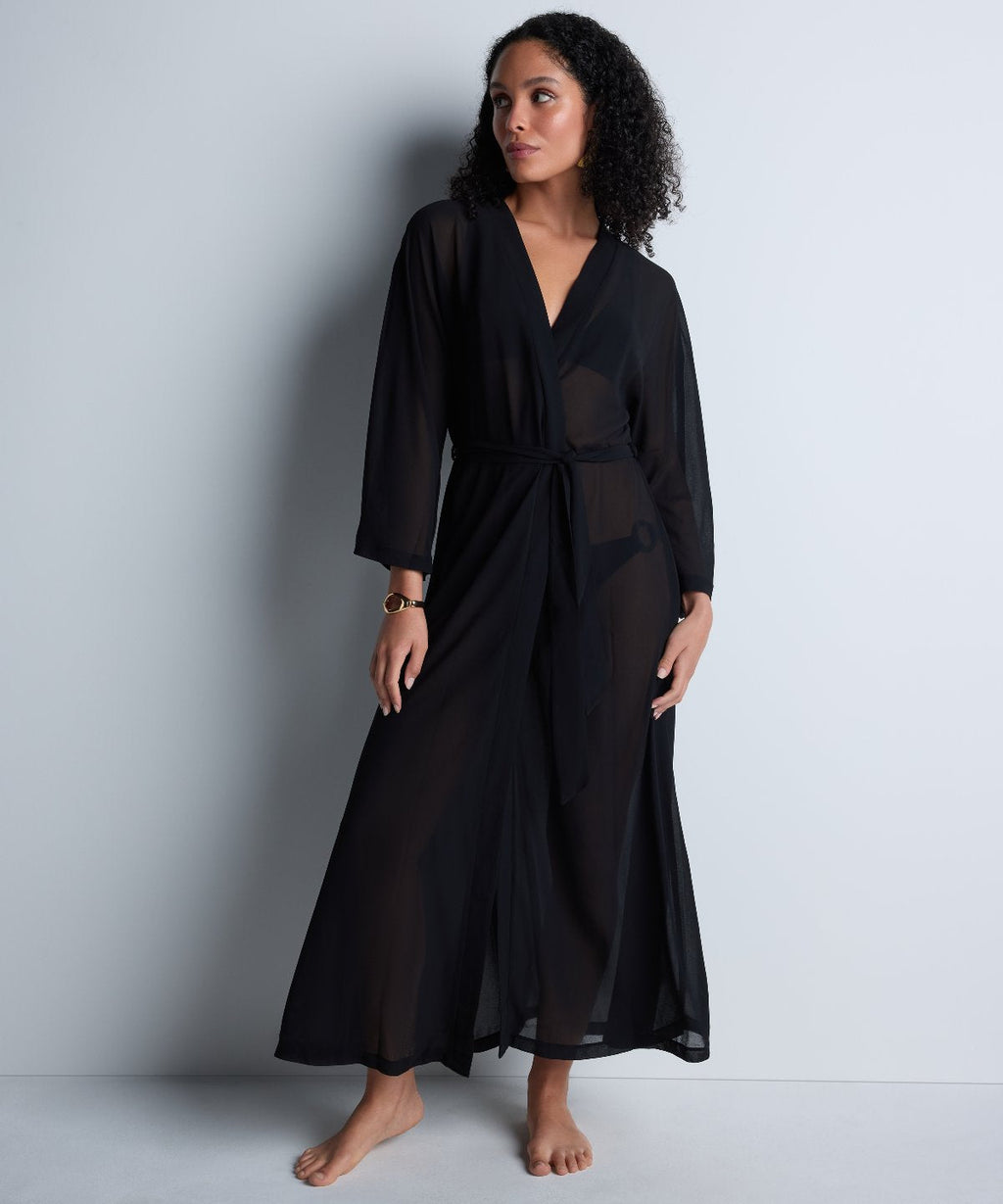 Beach Walk Kimono Black