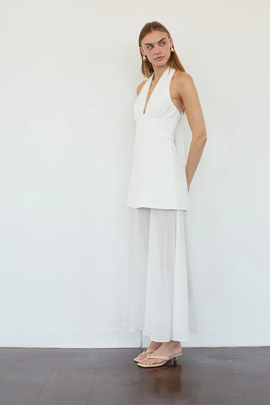 Brittany Halter Chiffon Maxi Dress