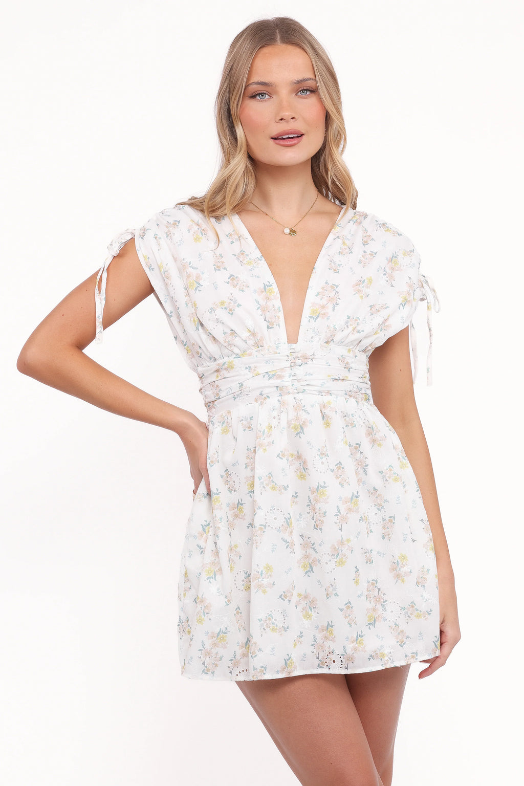 Robe Courte Volants Wendi - Imprimé Floral