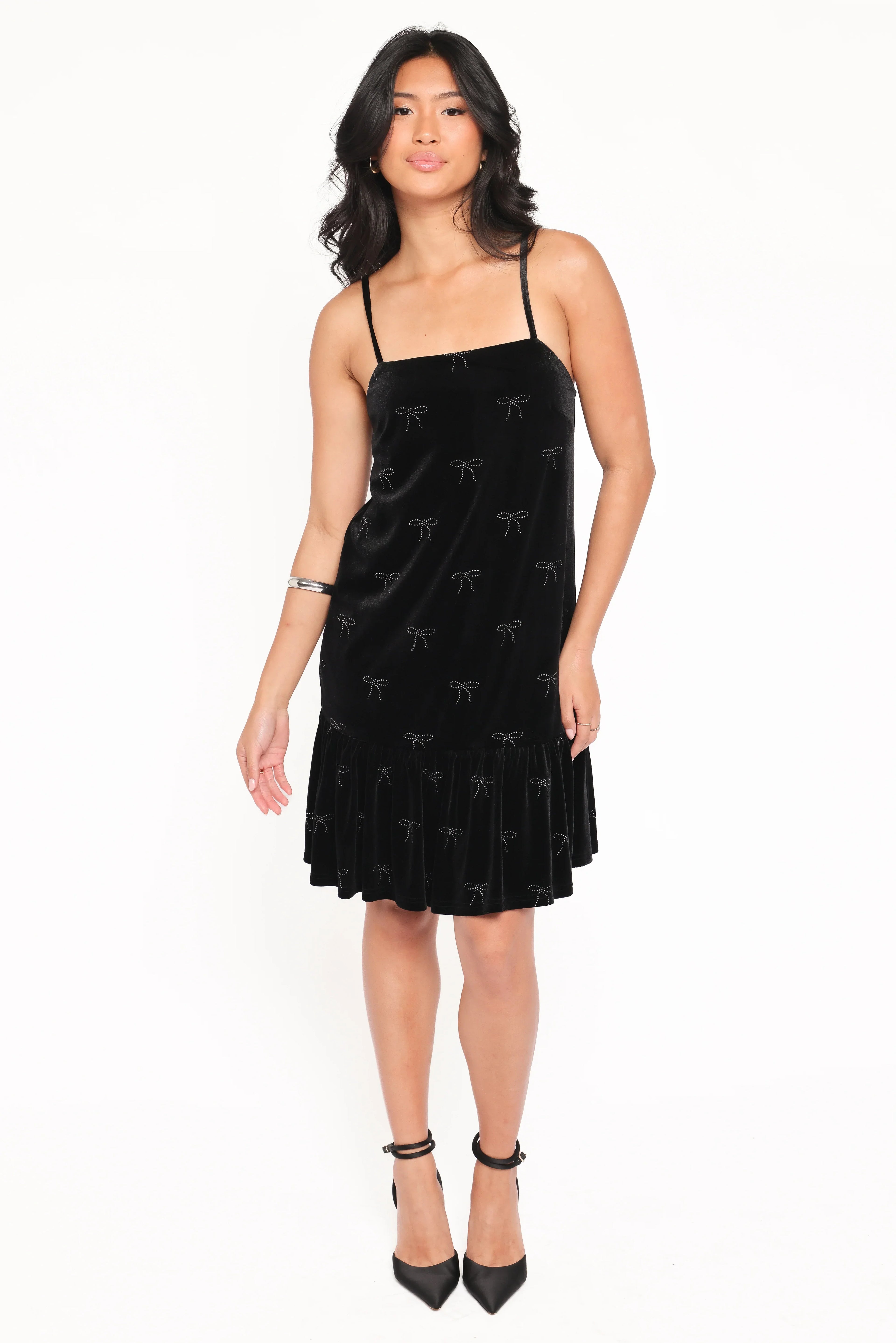 Mini-robe Eileen – Velours noir