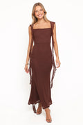 Robe longue Chiara - Marron