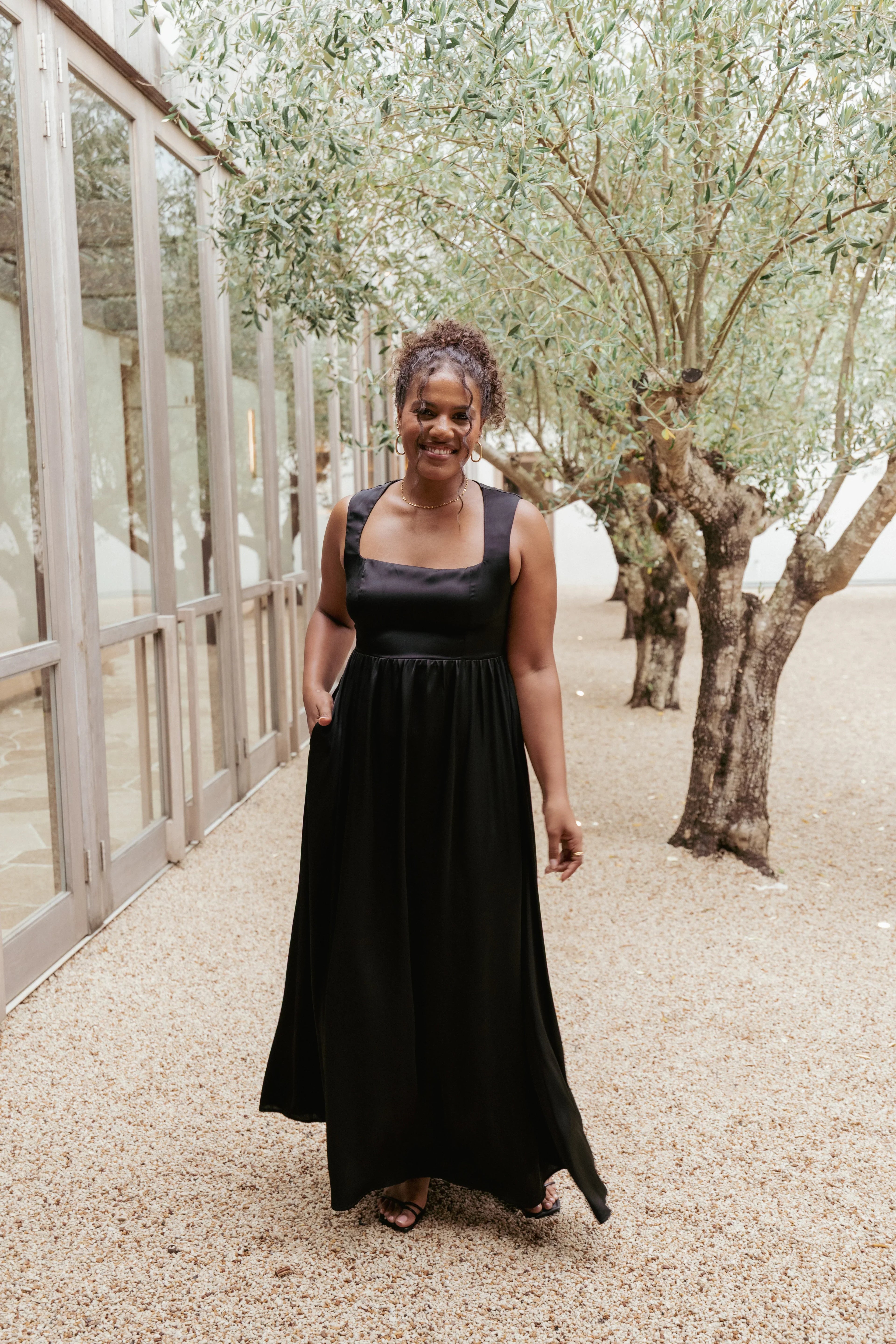 Robe longue Elania - Noire