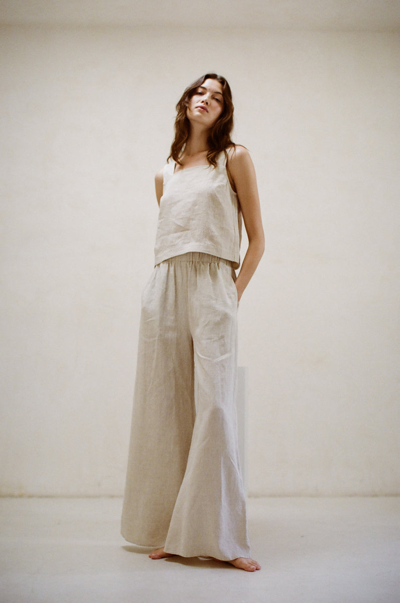 Pantalon large en lin Cove