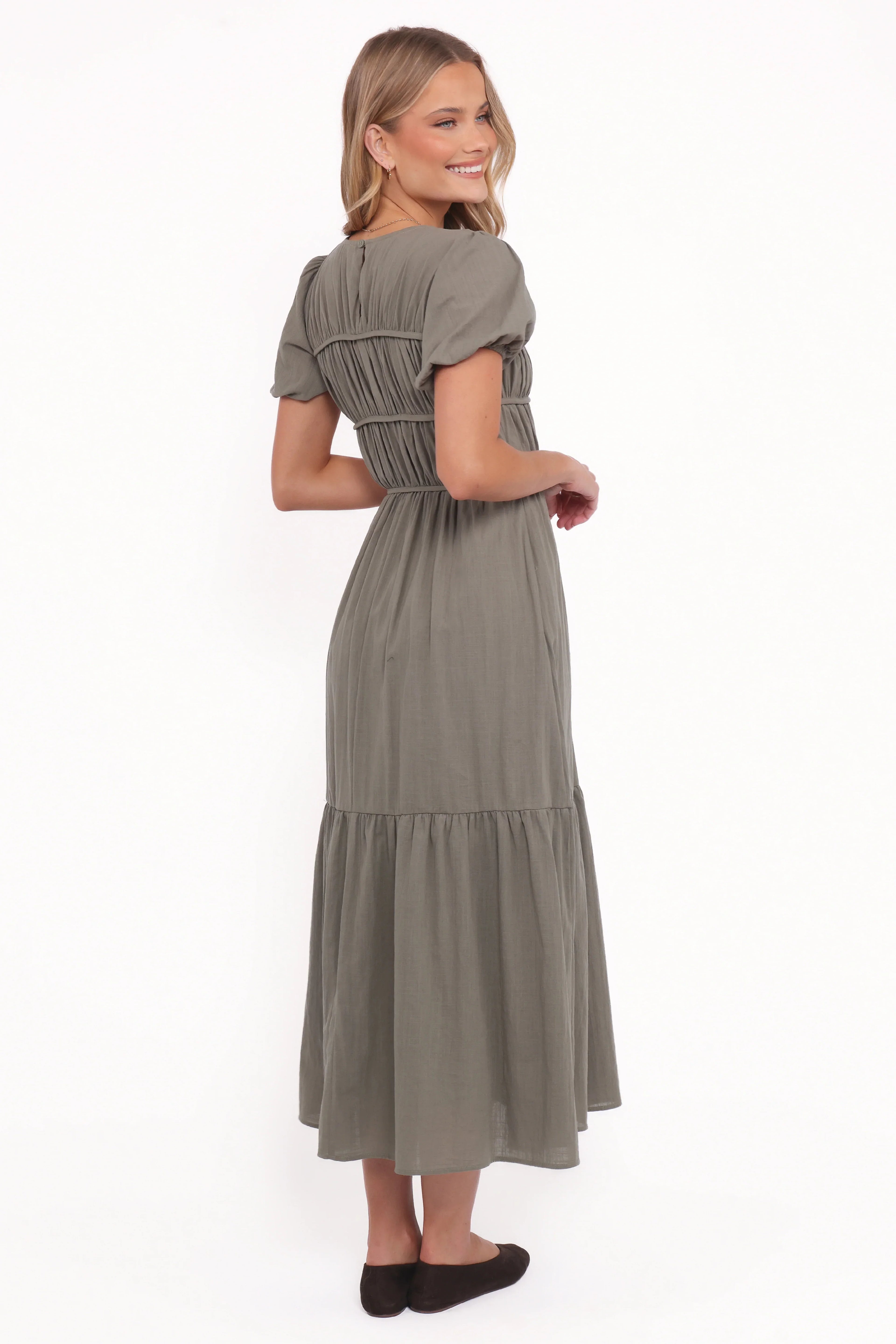 Robe longue Deloria – Olive