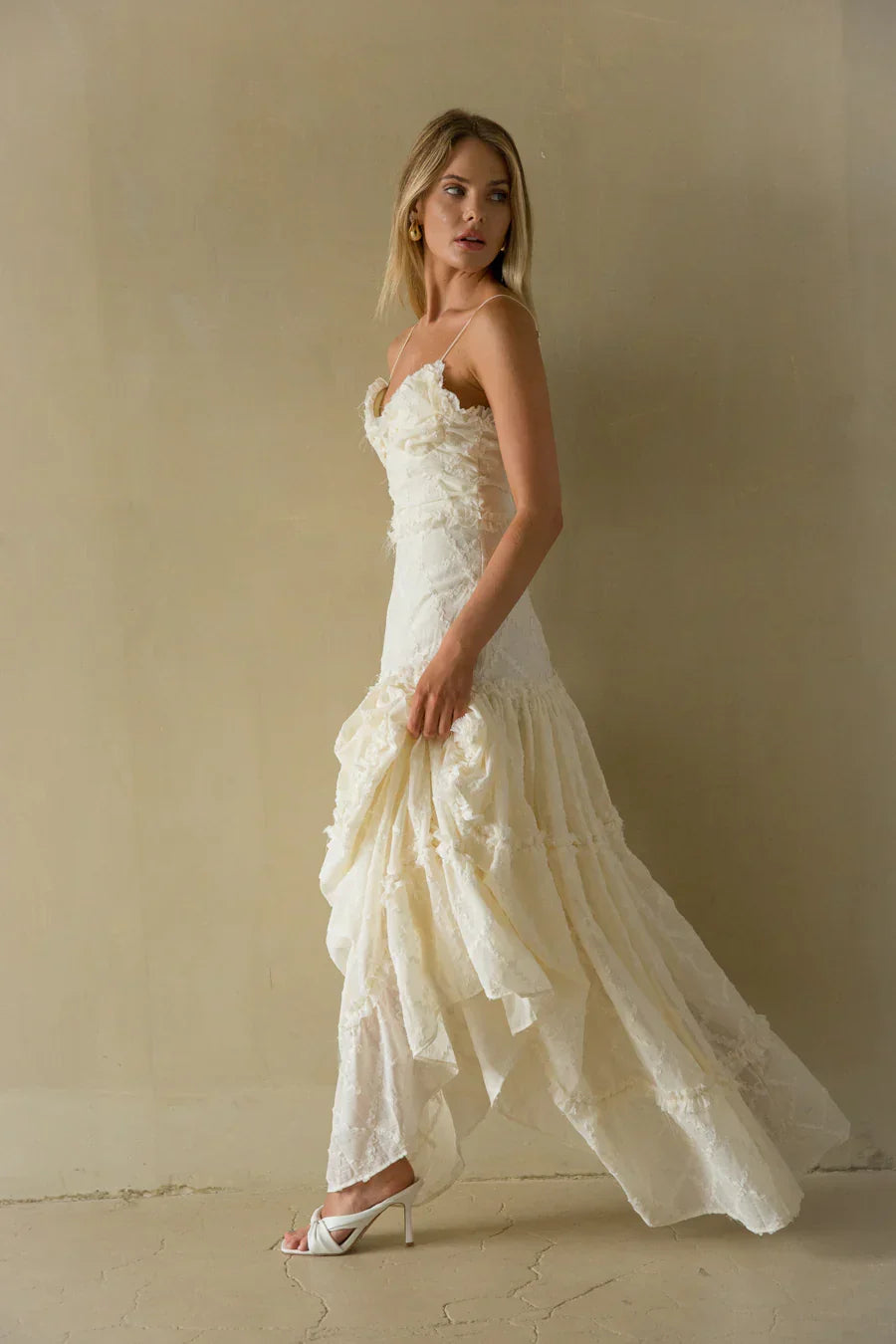 Robe longue Percy en dentelle