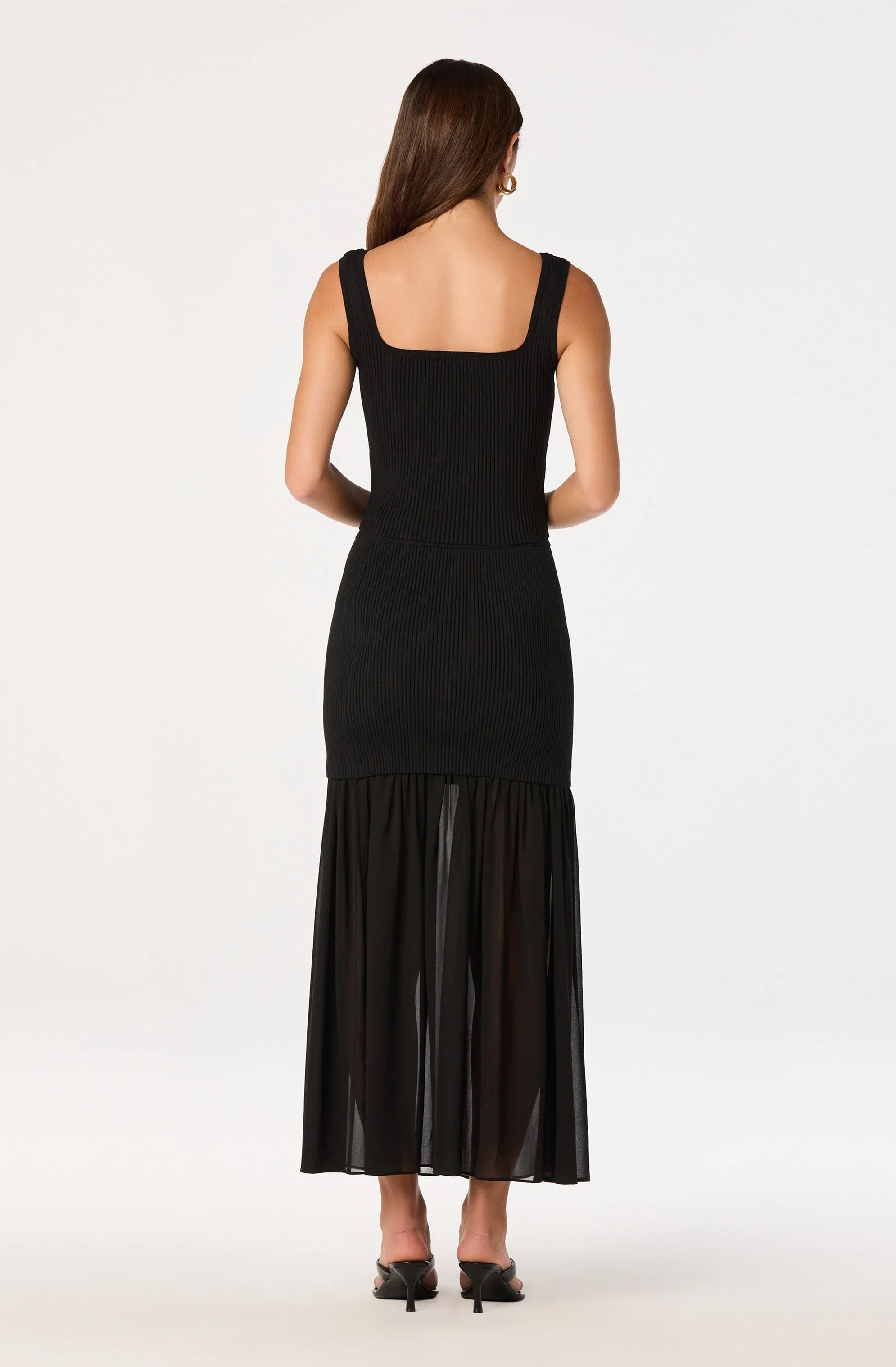 Halie Mixed Media Maxi Skirt
