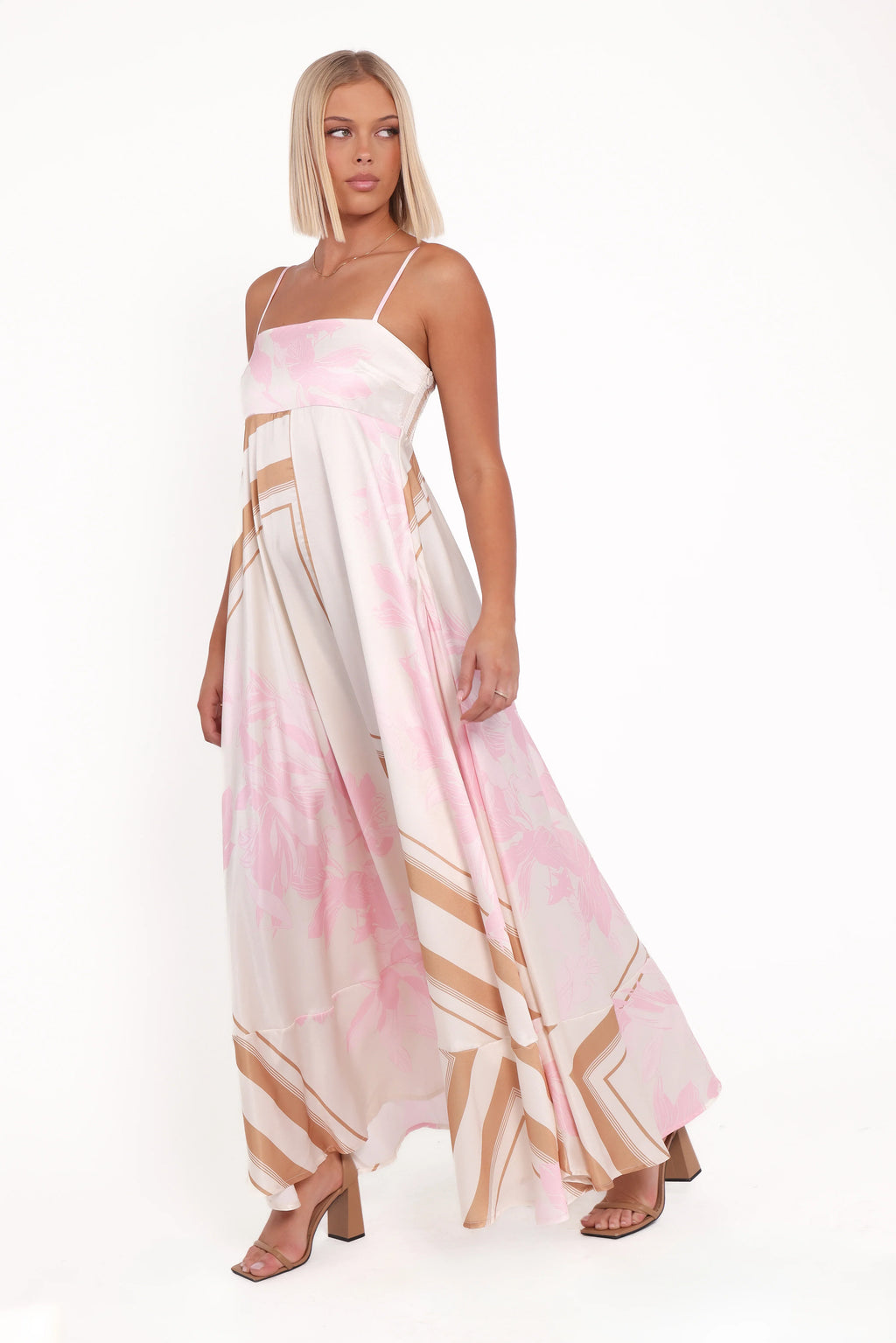 Robe longue Elanor - Imprimé rose