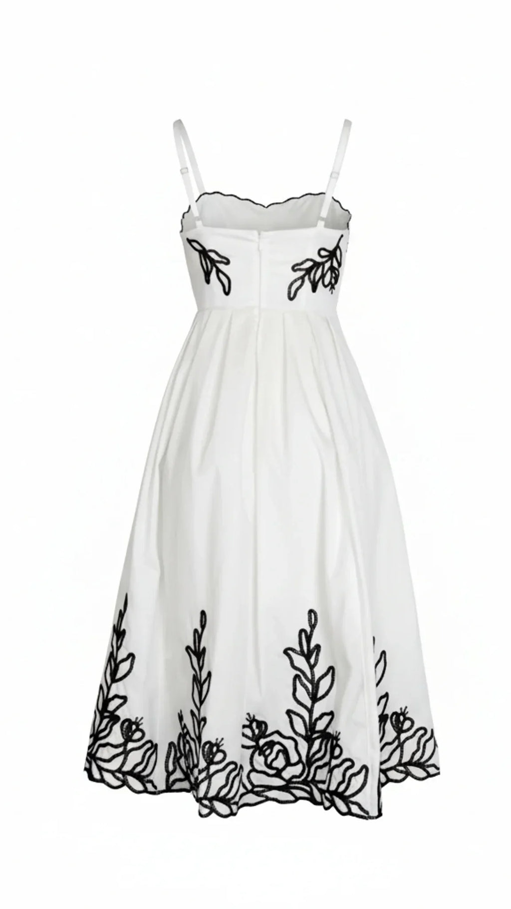 Robe midi brodée Elara