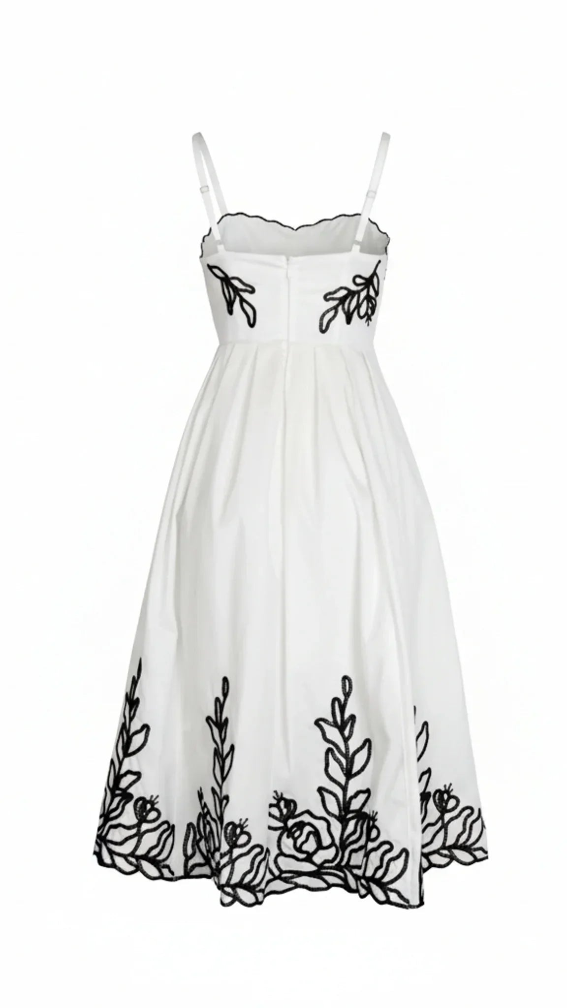 Robe midi brodée Elara