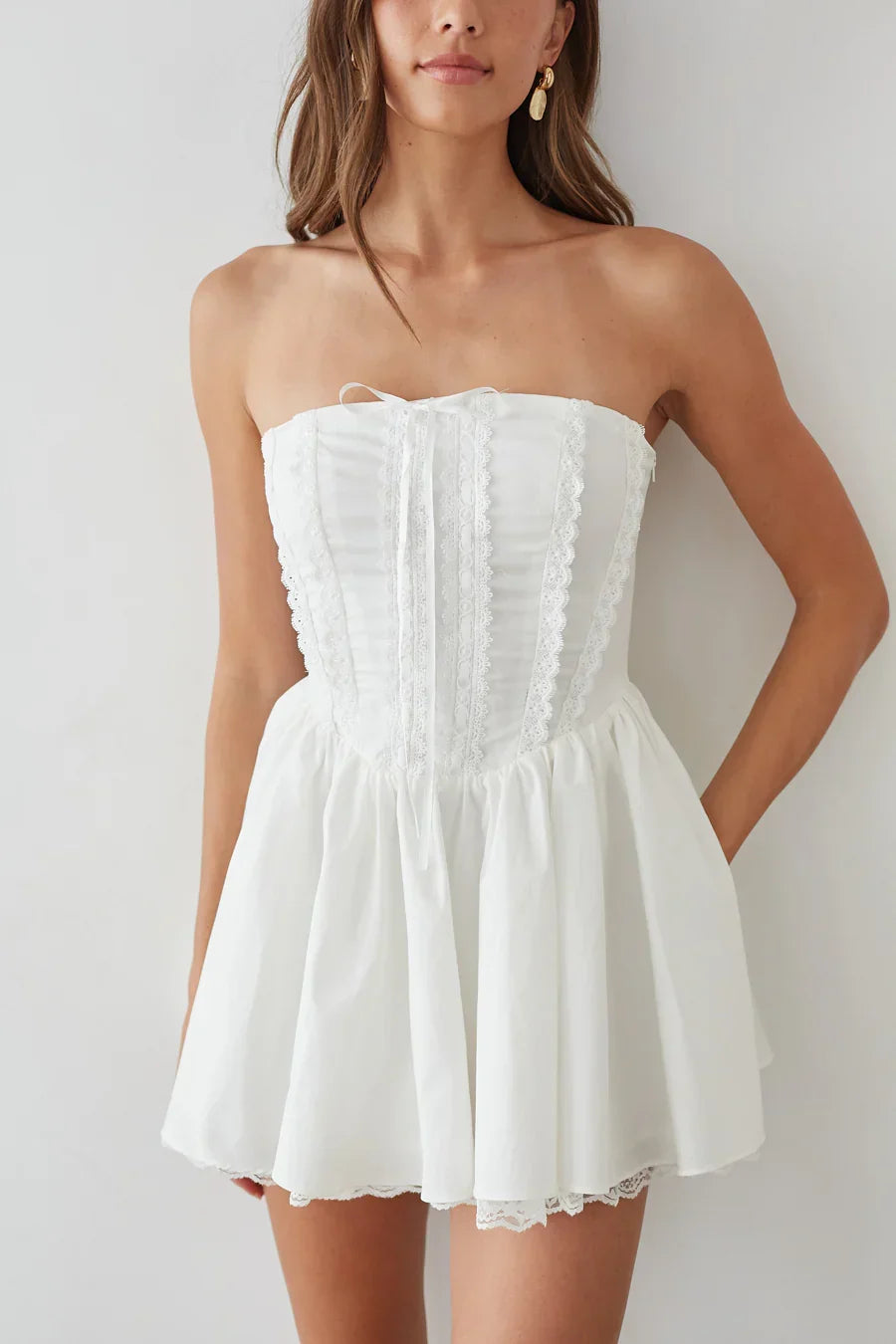 Mini-robe corset sans bretelles Sabrina