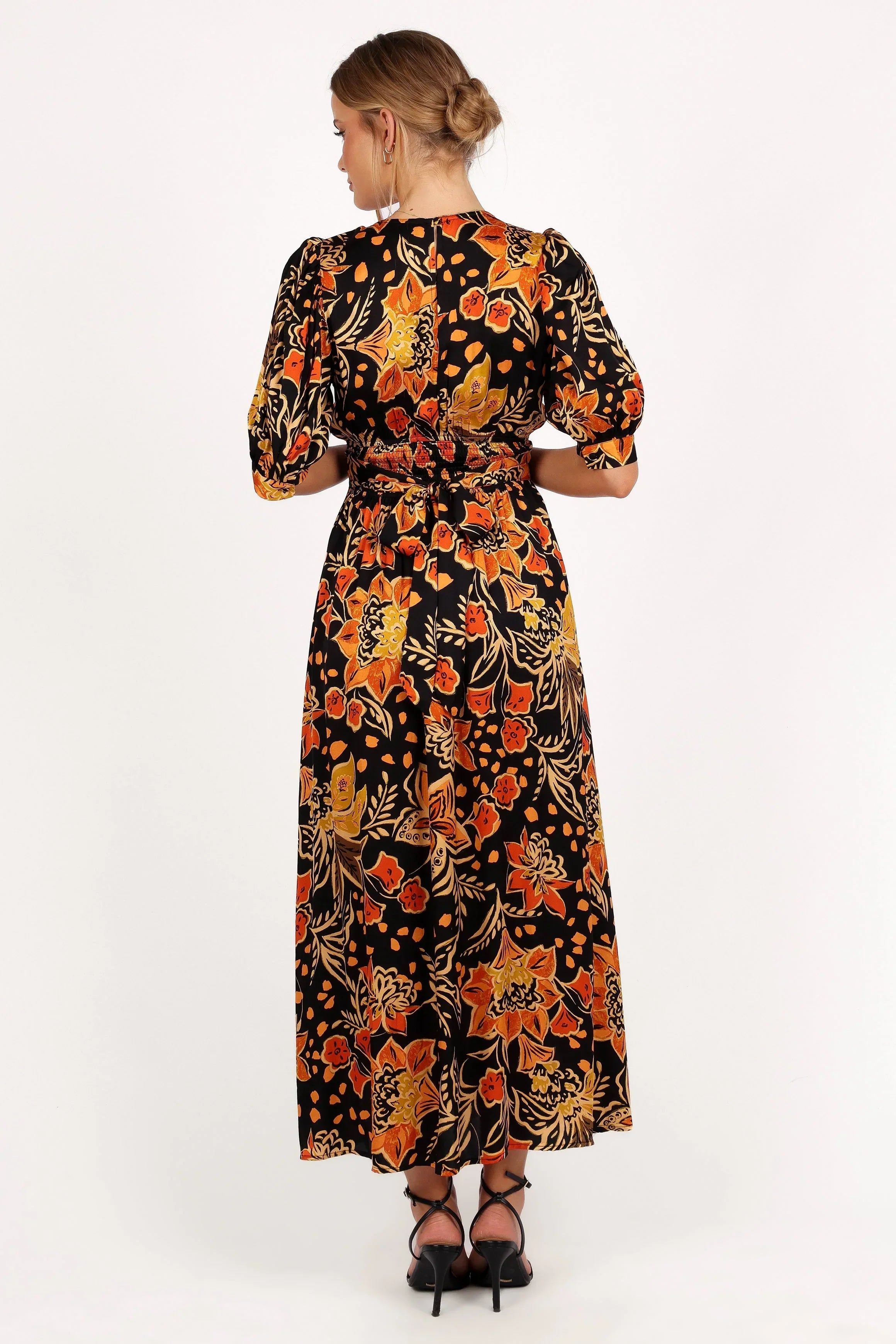 Robe midi Nadalyn - Noir/Multicolore