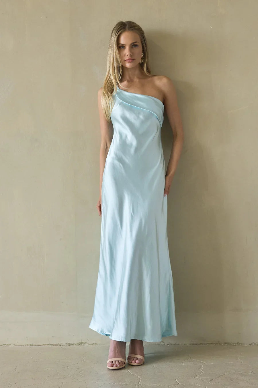 Sarahi Ruffle One Shoulder Maxi Dress