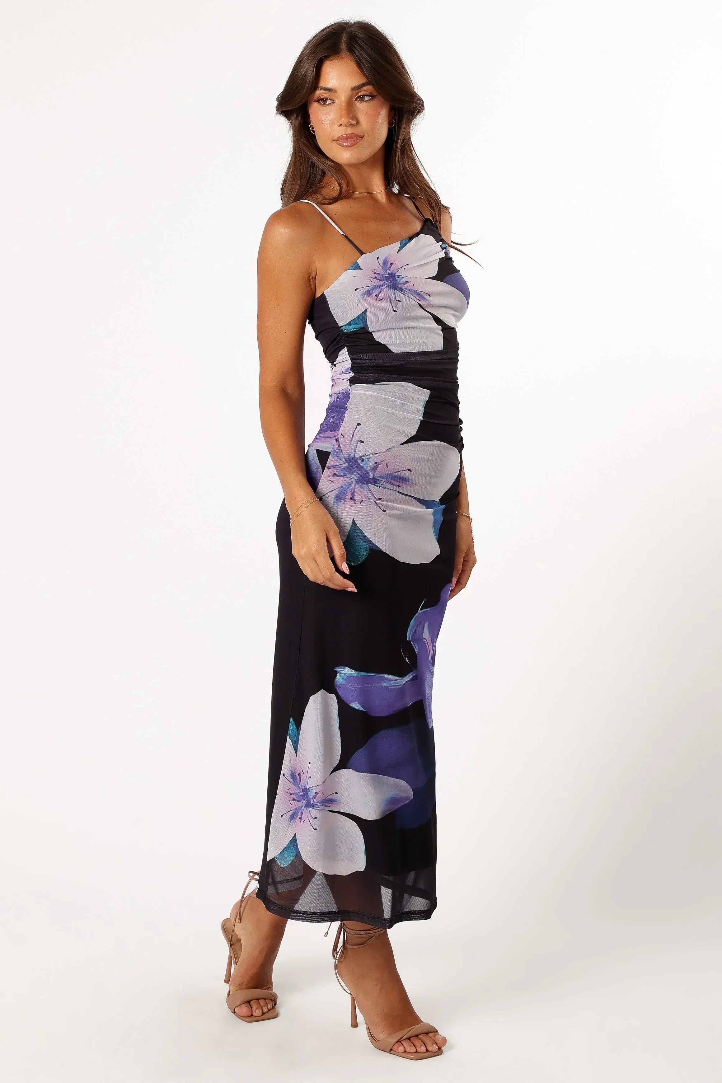 Robe longue Jasmine - Fleuri noir