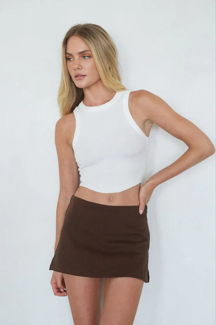 Mini-jupe short Vic à double fente