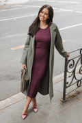 Robe longue Brighton - Prune