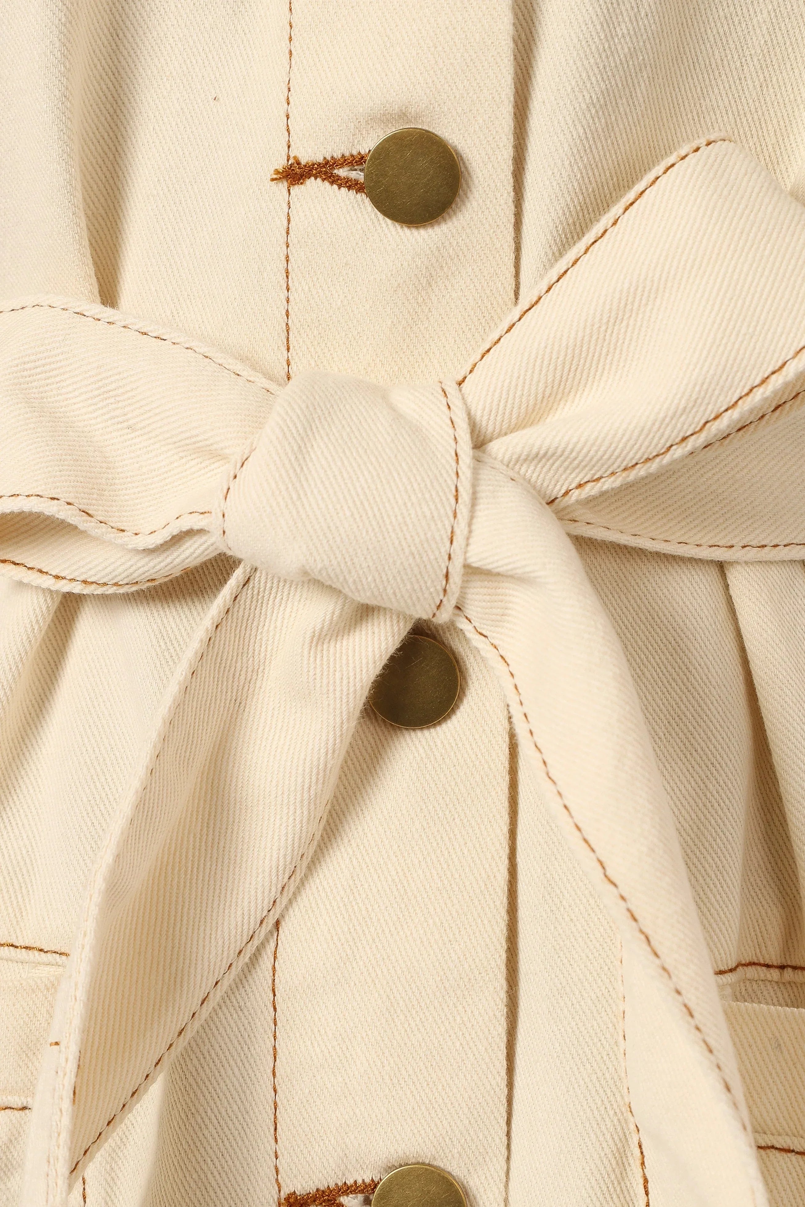 Robe courte en jean à manches longues Otto - Sable
