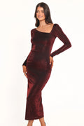 Robe midi Charles - Bordeaux