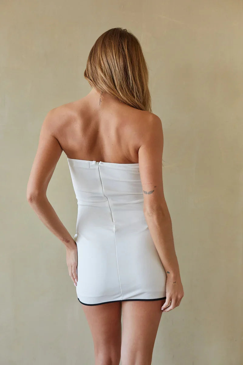 Robe courte Maisie contrastée