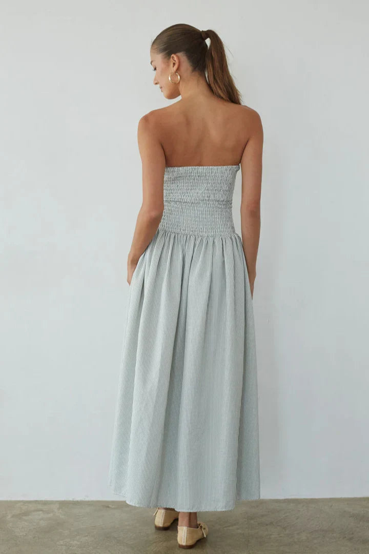 Robe longue Elara à rayures