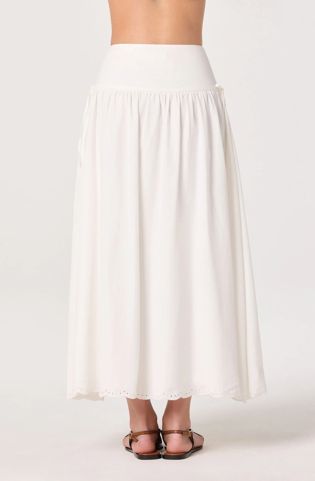Stevie Embroidered Midi Skirt