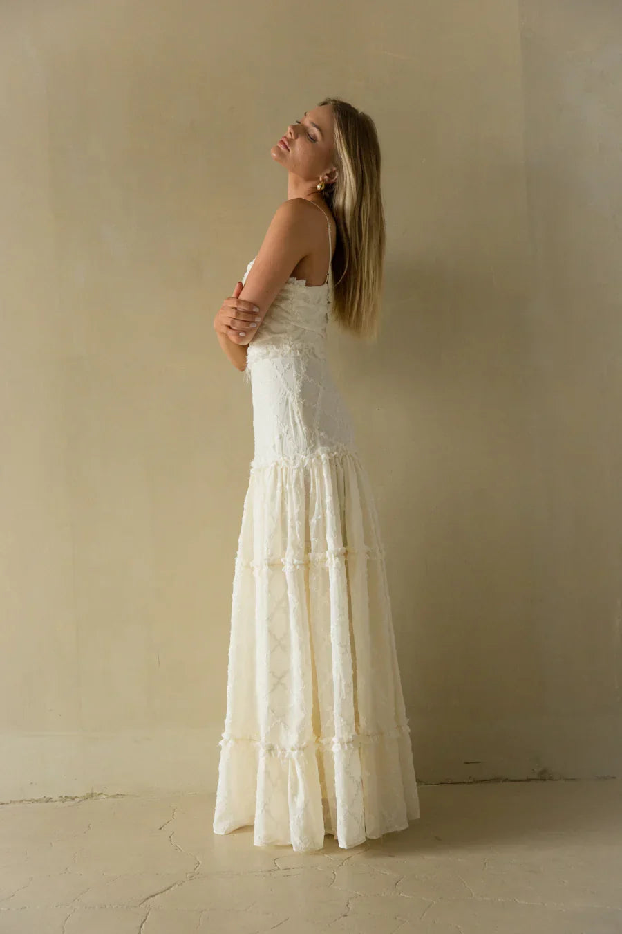 Robe longue Percy en dentelle