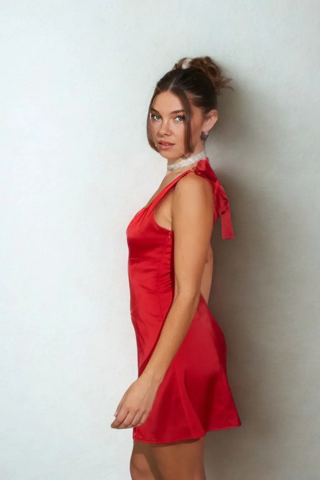 Robe courte Paige Coquette coupe babydoll avec nœuds