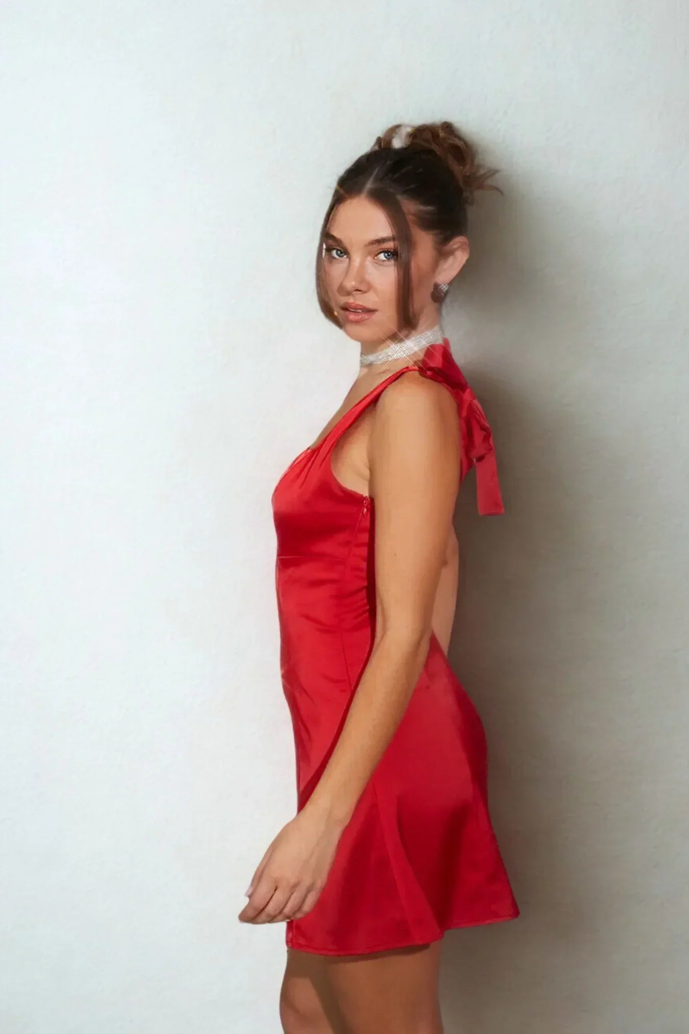 Robe courte Paige Coquette coupe babydoll avec nœuds
