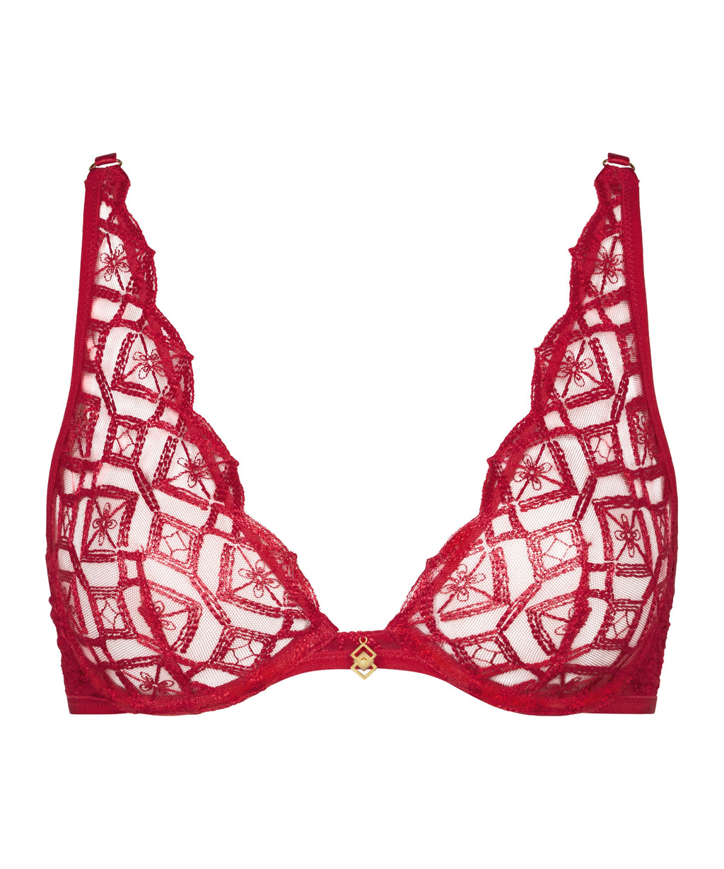 Sense of Illusion Soutien-gorge Triangle à armatures Rouge framboise