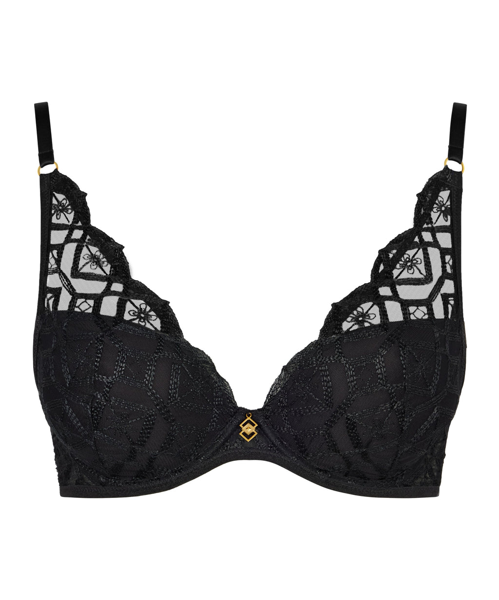 Sense of Illusion Soutien-gorge Plunge foulard Noir