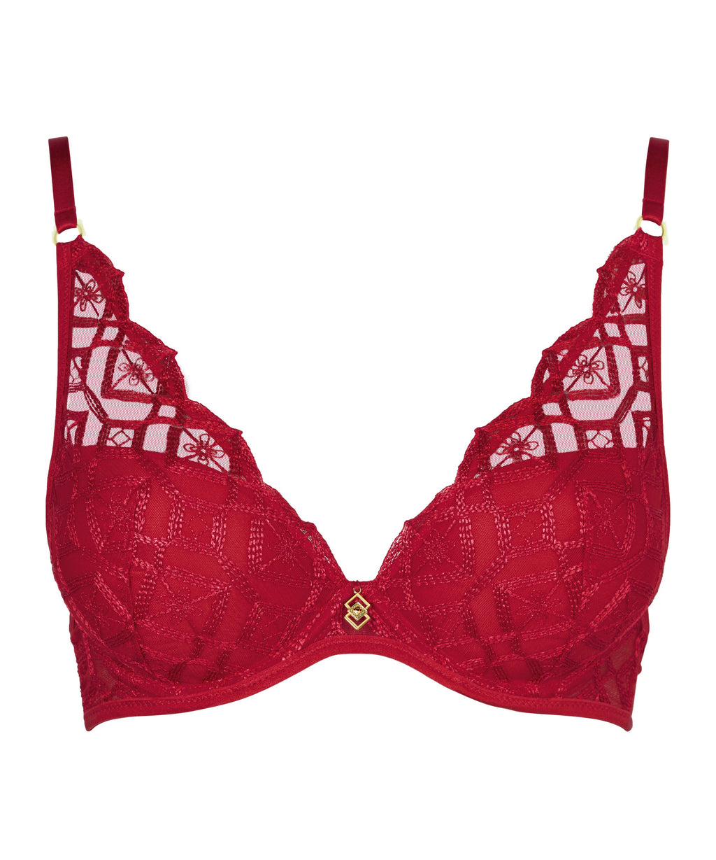 Sense of Illusion Soutien-gorge Plunge foulard Rouge Baie