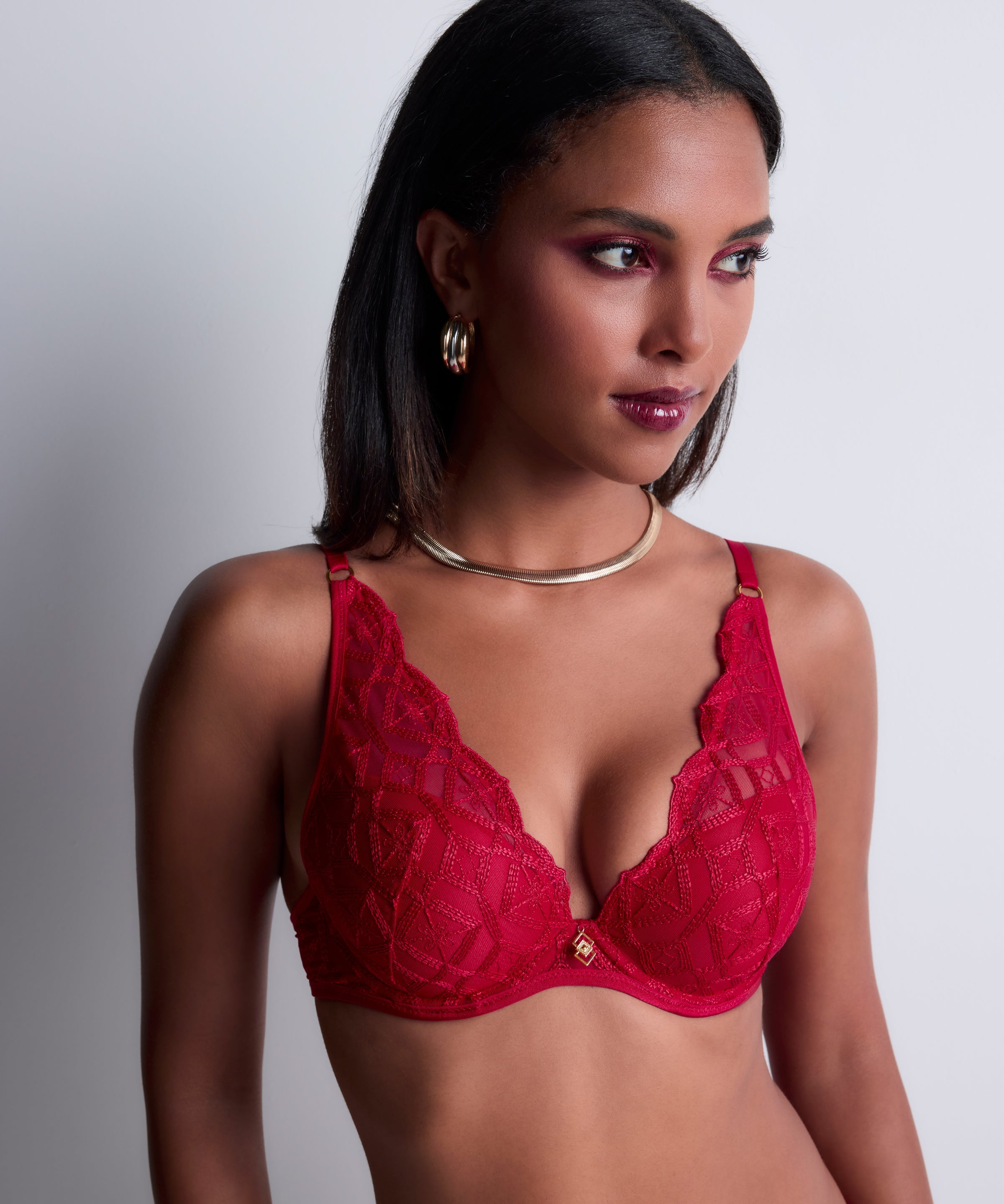 Sense of Illusion Soutien-gorge Plunge foulard Rouge Baie
