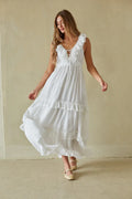 Robe longue à volants étagés Diana