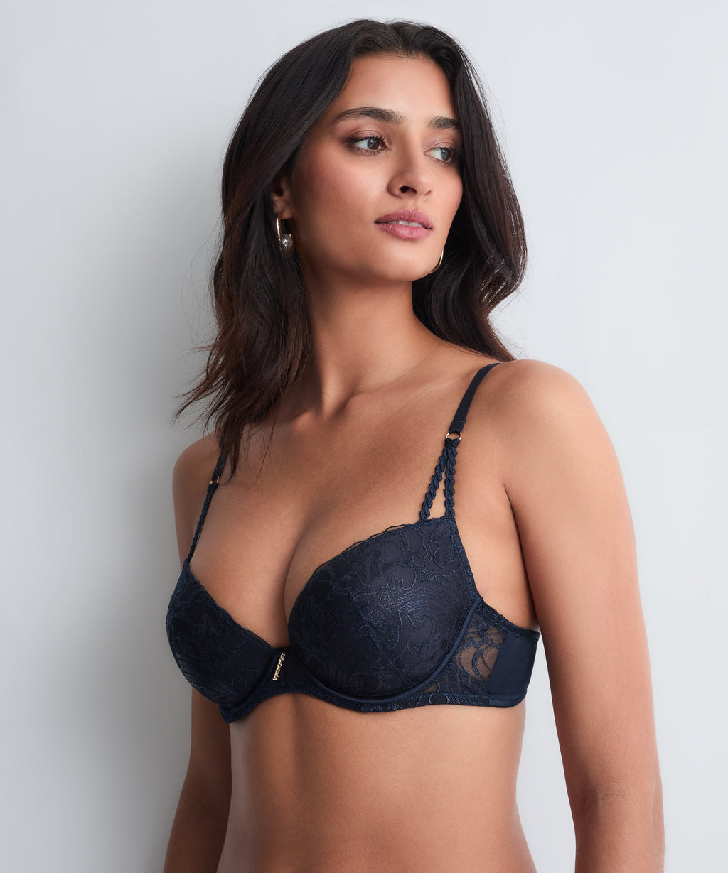 Soutien-gorge push-up à coques Satin Memories Deep Sea