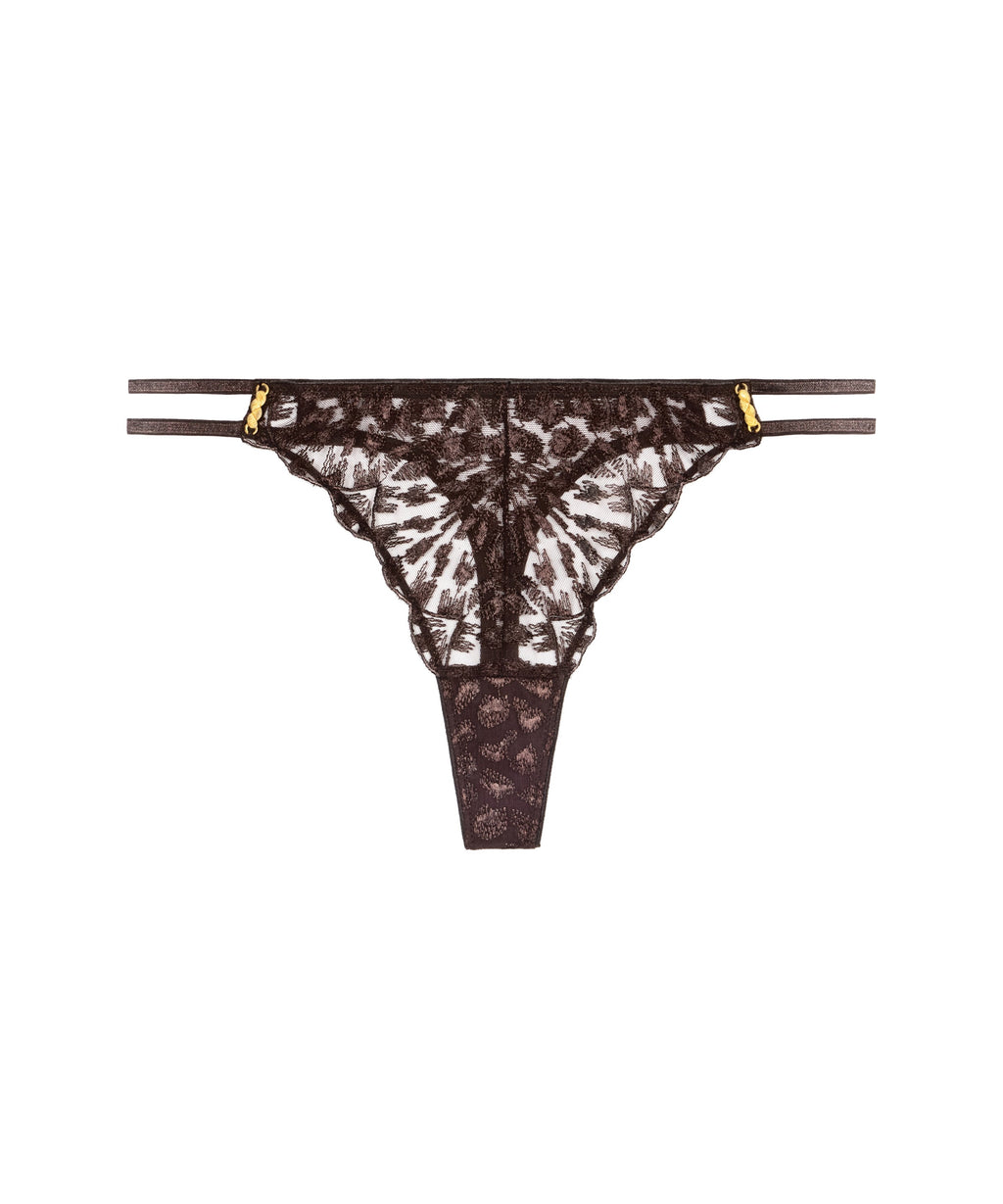Crazy in Love Tanga Satin Brown