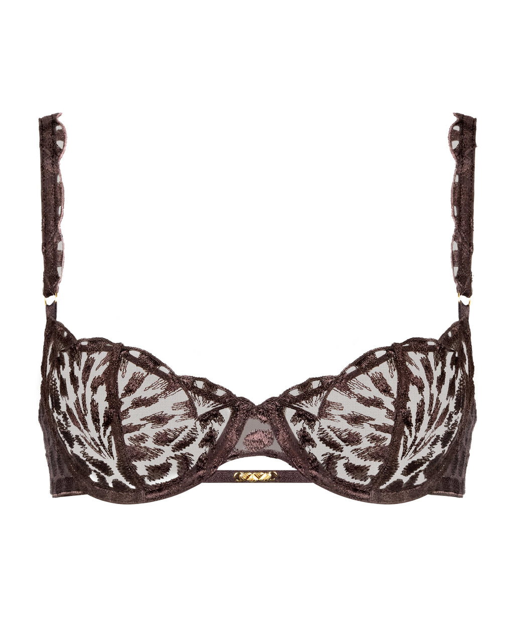Crazy in Love Soutien-gorge Corbeille avec armatures Satin Brown