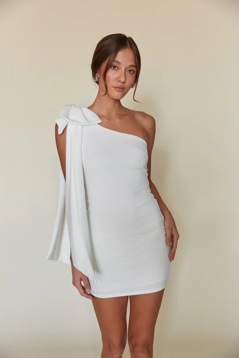 Mini-robe moulante Mischa Bow