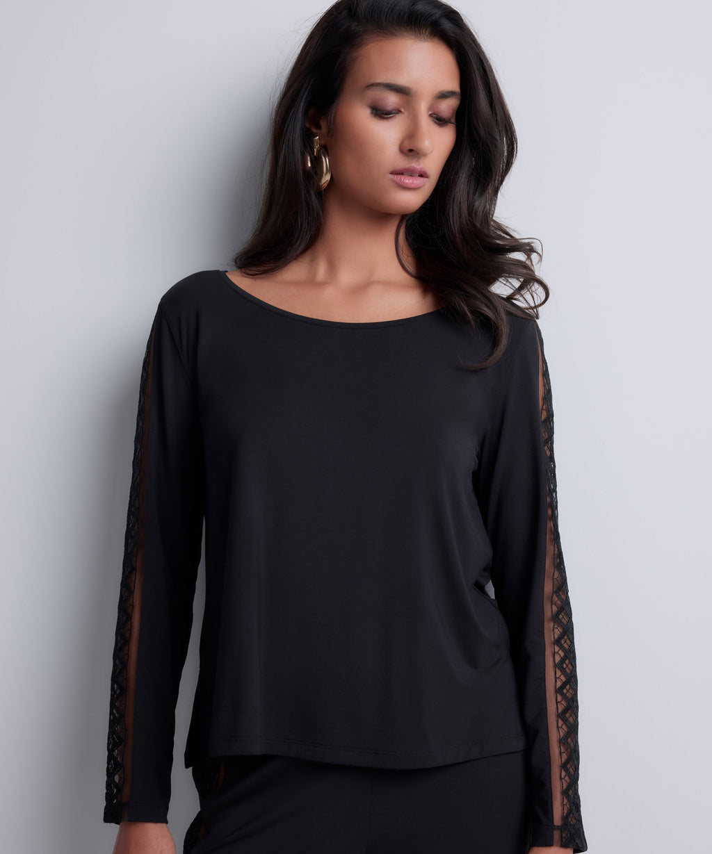 Haut manches longues Sweet Obsession Noir
