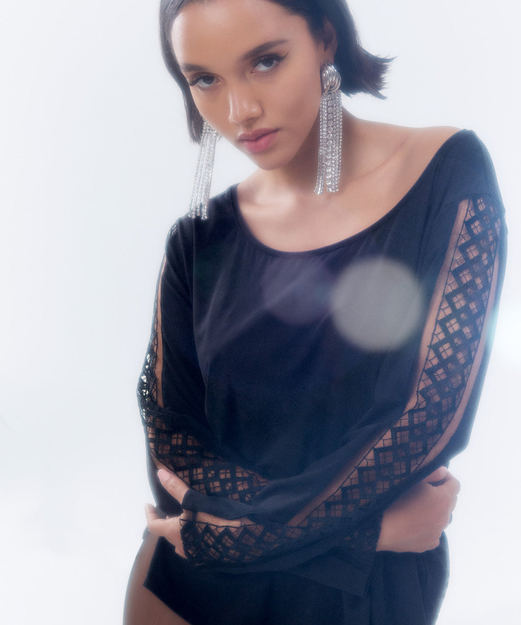 Haut manches longues Sweet Obsession Noir