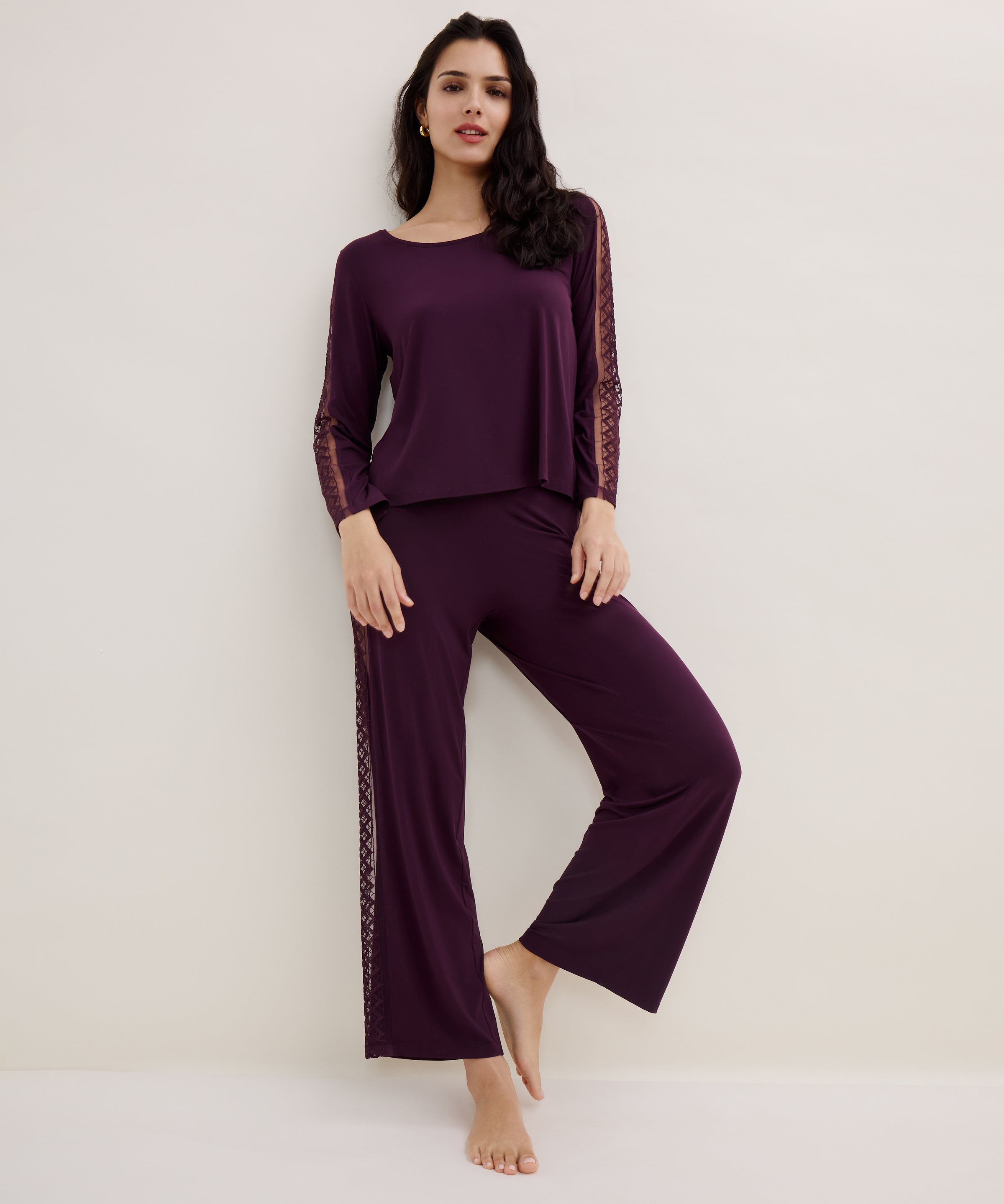 Sweet Obsession Top manches longues Deep Berry