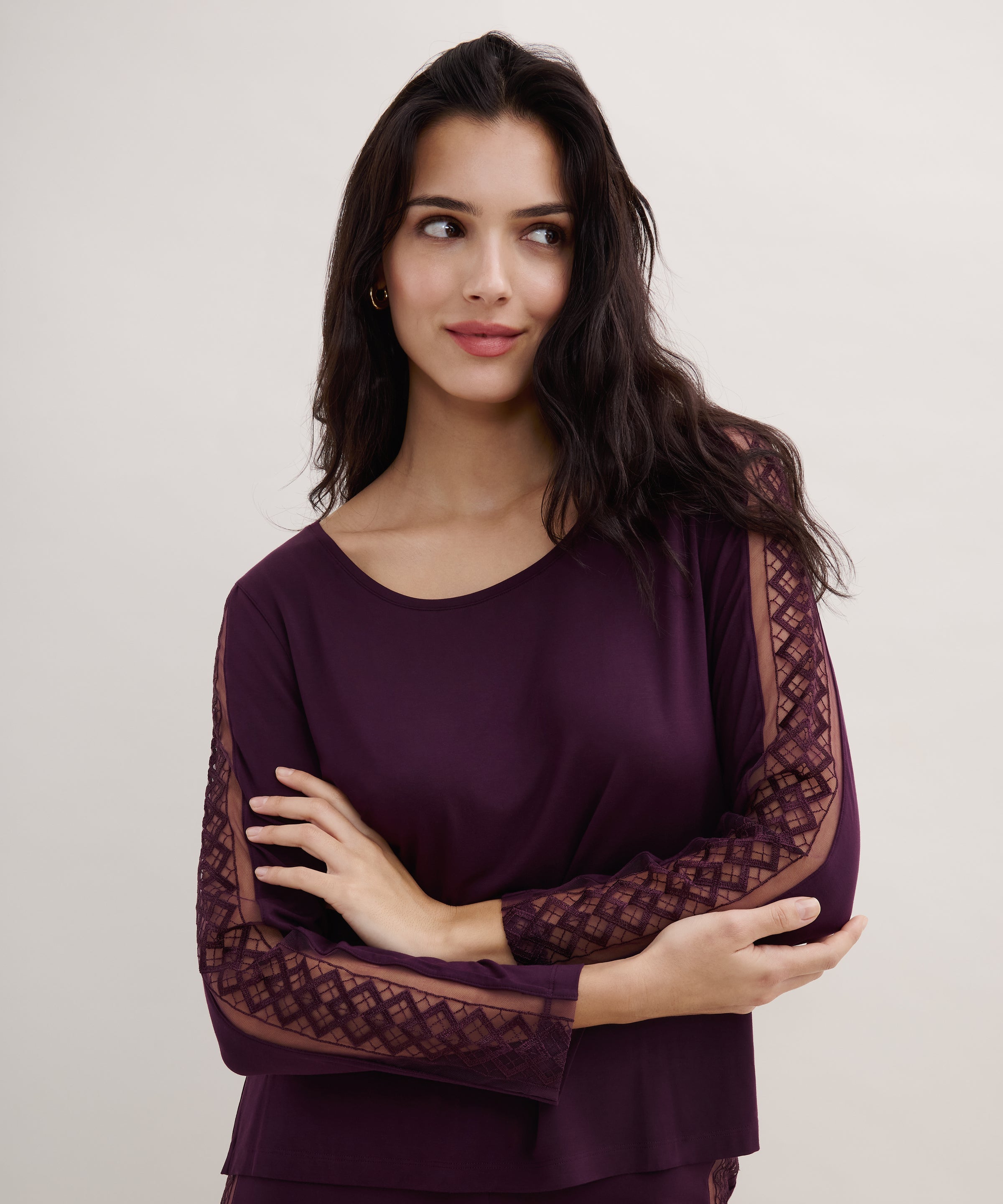 Sweet Obsession Top manches longues Deep Berry