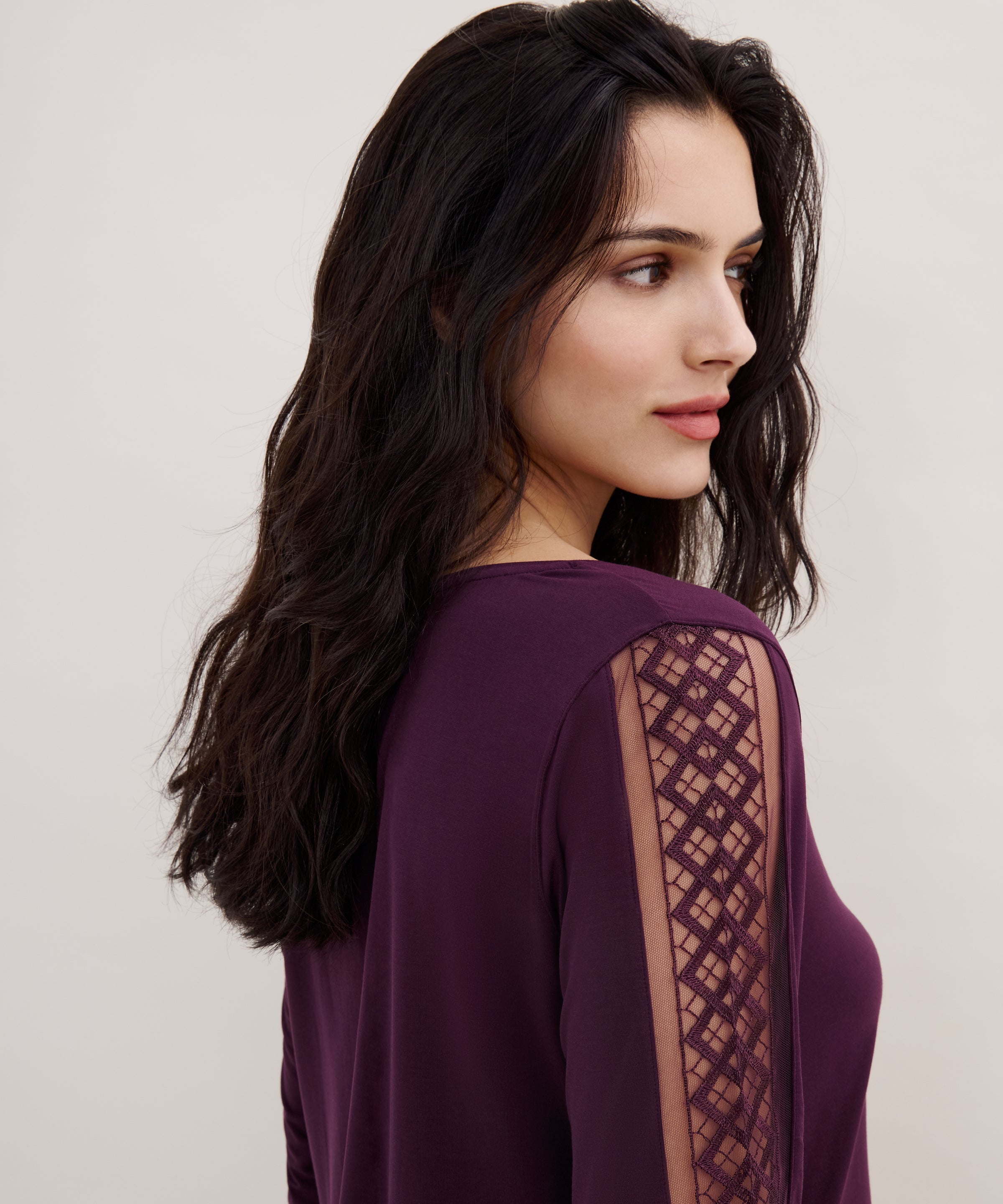 Sweet Obsession Top manches longues Deep Berry