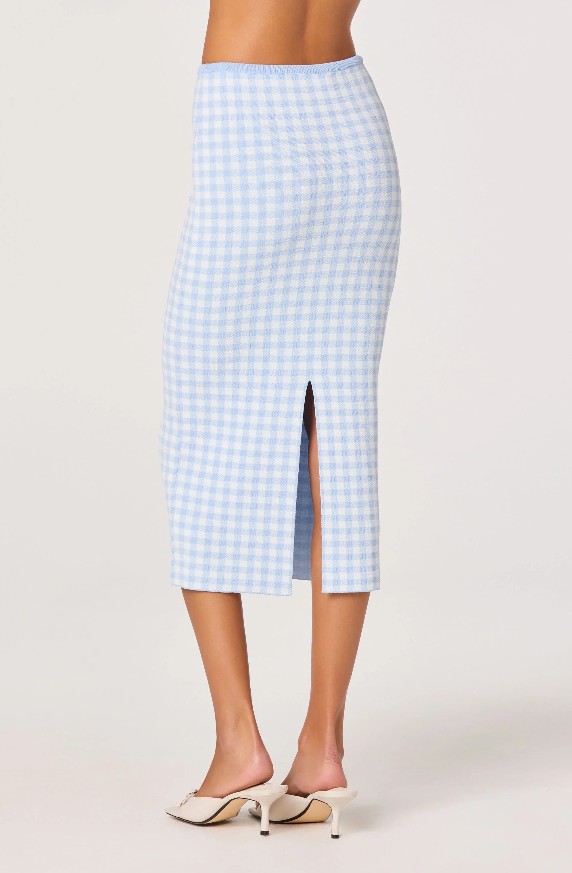Babbett Gingham Sweater Midi Skirt