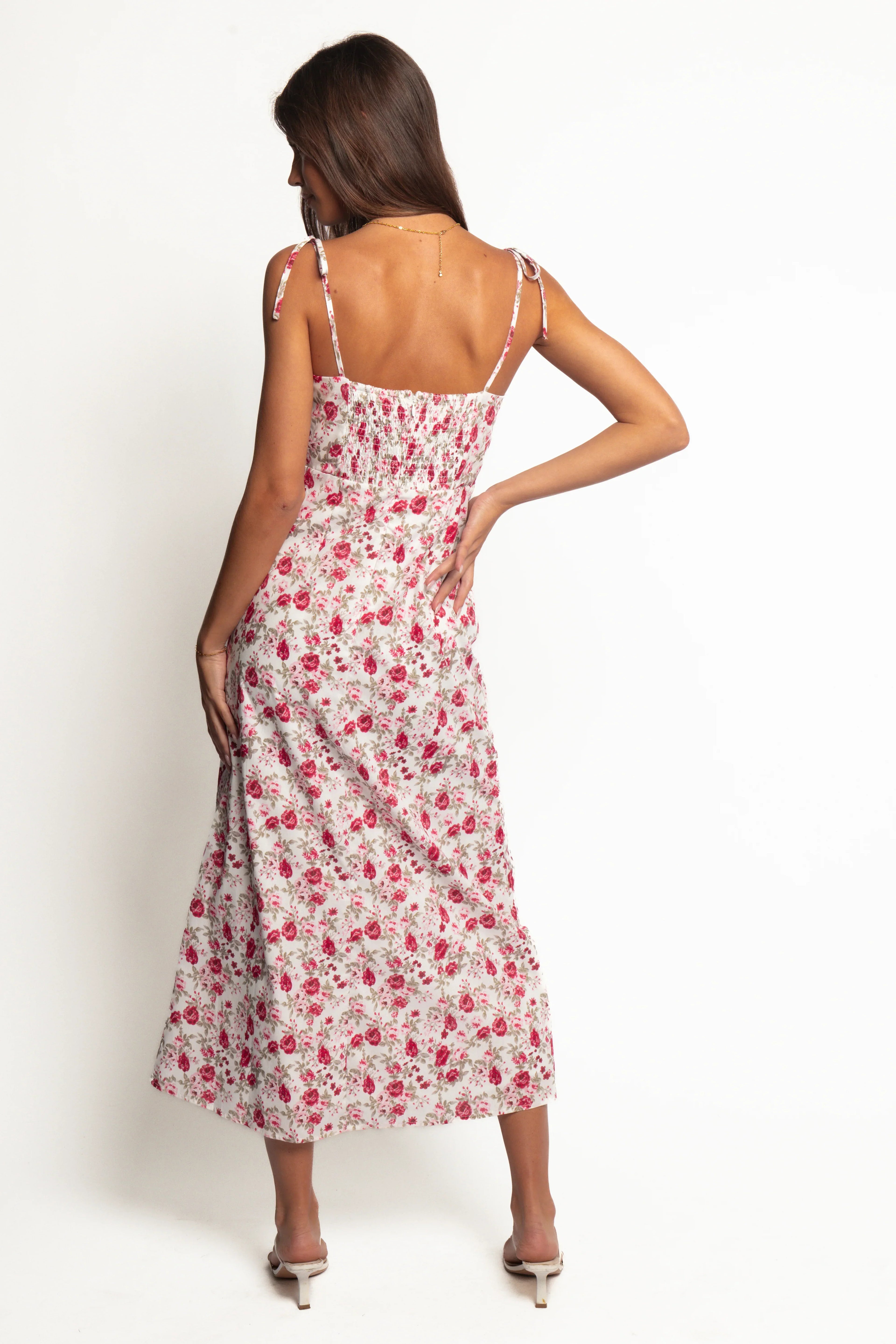 Robe midi Imelda - Imprimé rose