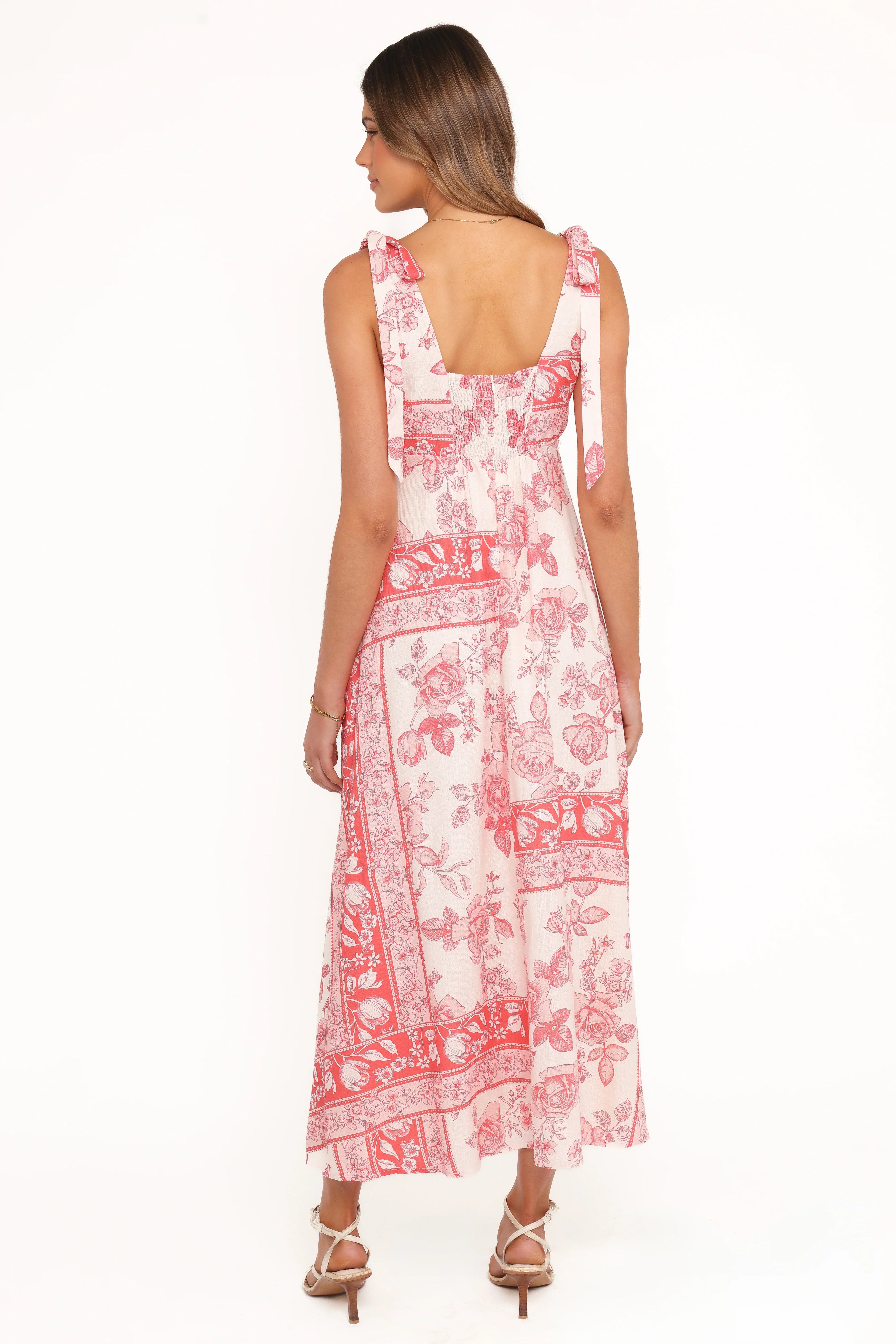 Valara Tie Shoulder Maxi Dress - Rose Tile