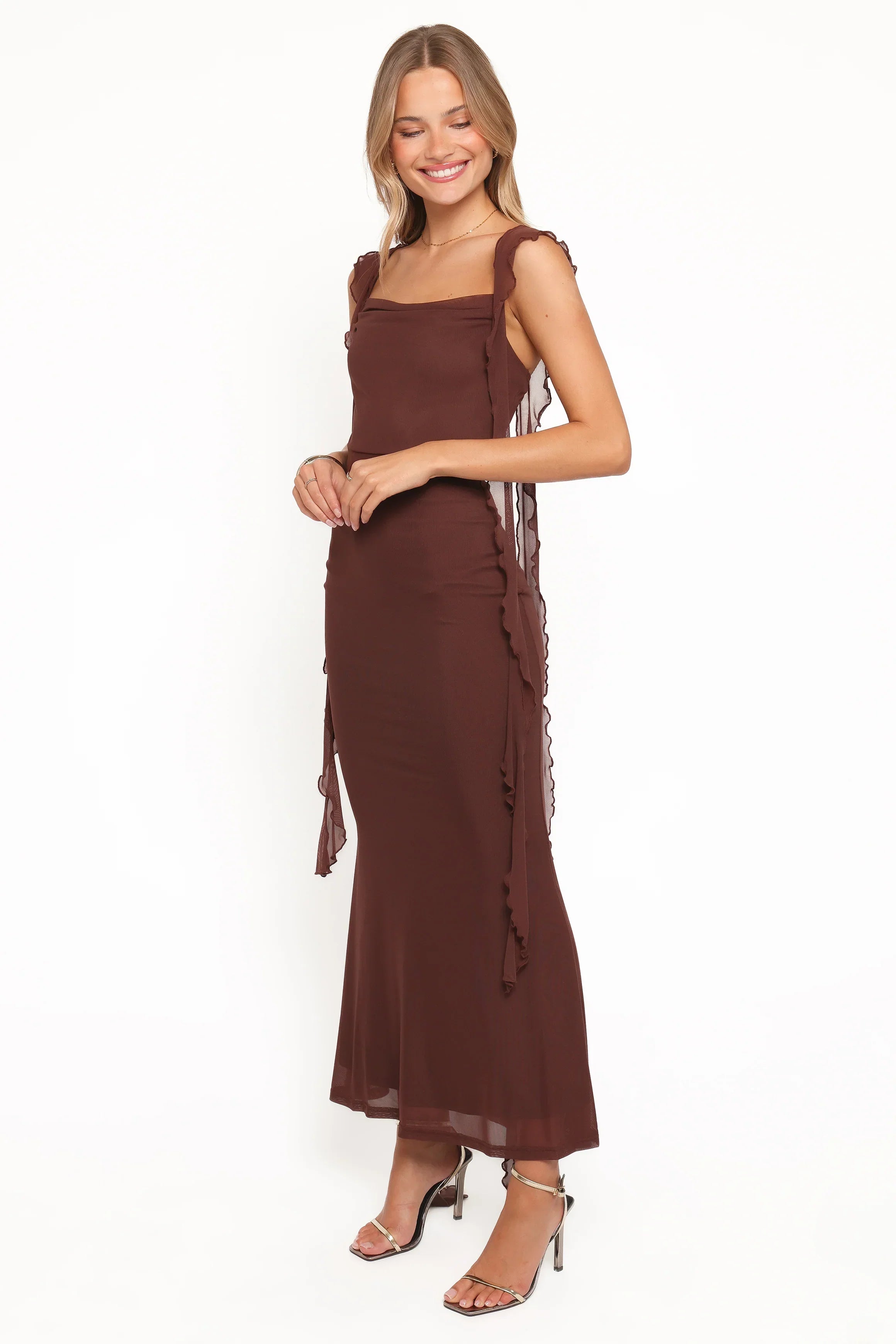 Robe longue Chiara - Marron