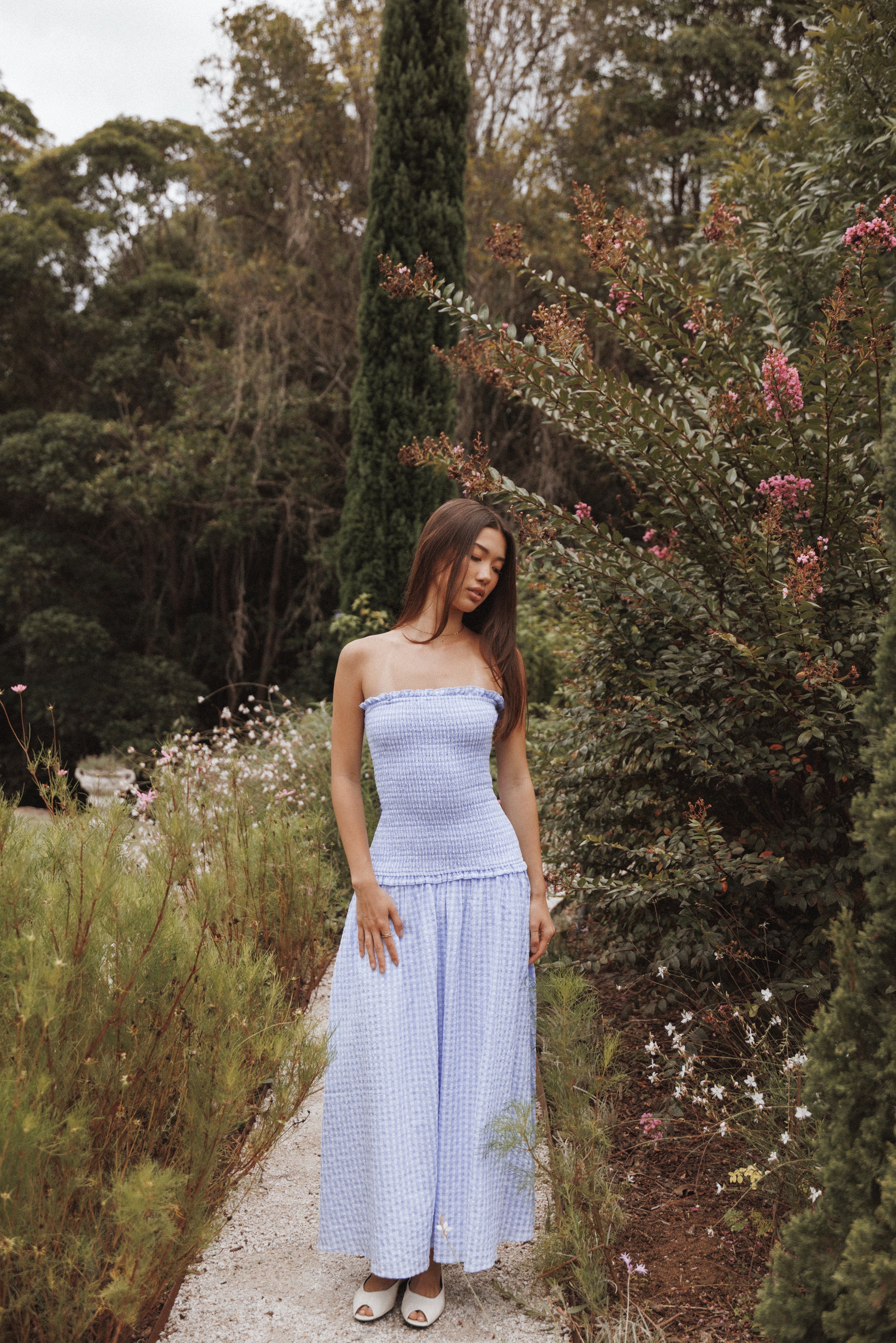 Parkway Maxi Dress - Blue Gingham
