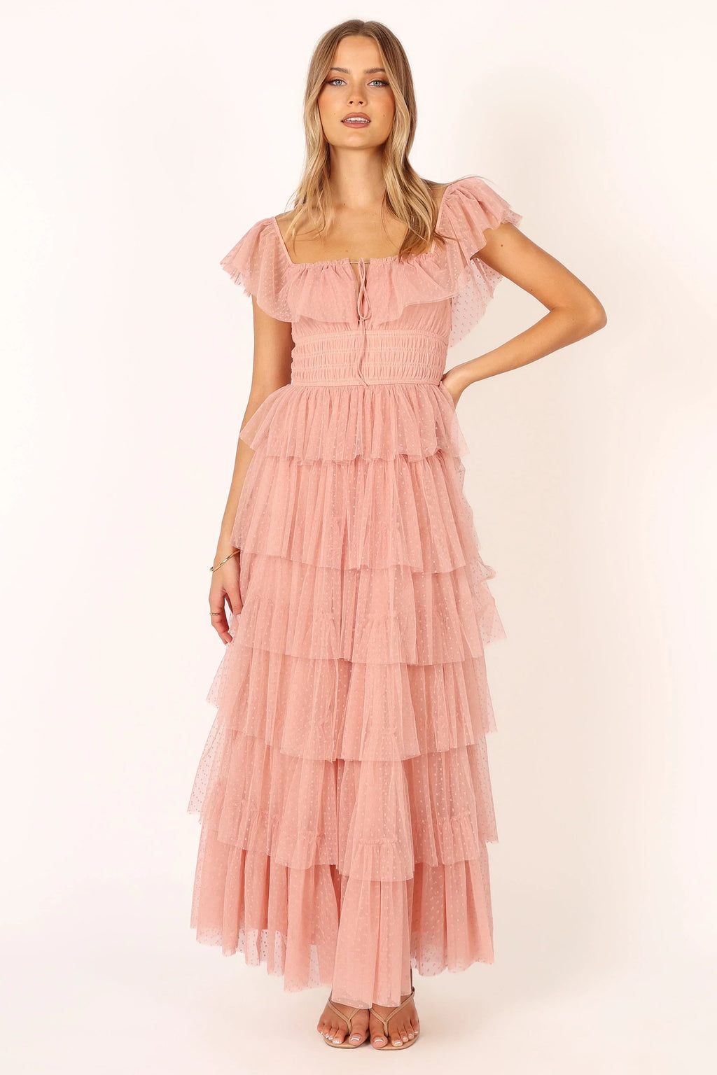 Robe longue Belle - Vieux rose