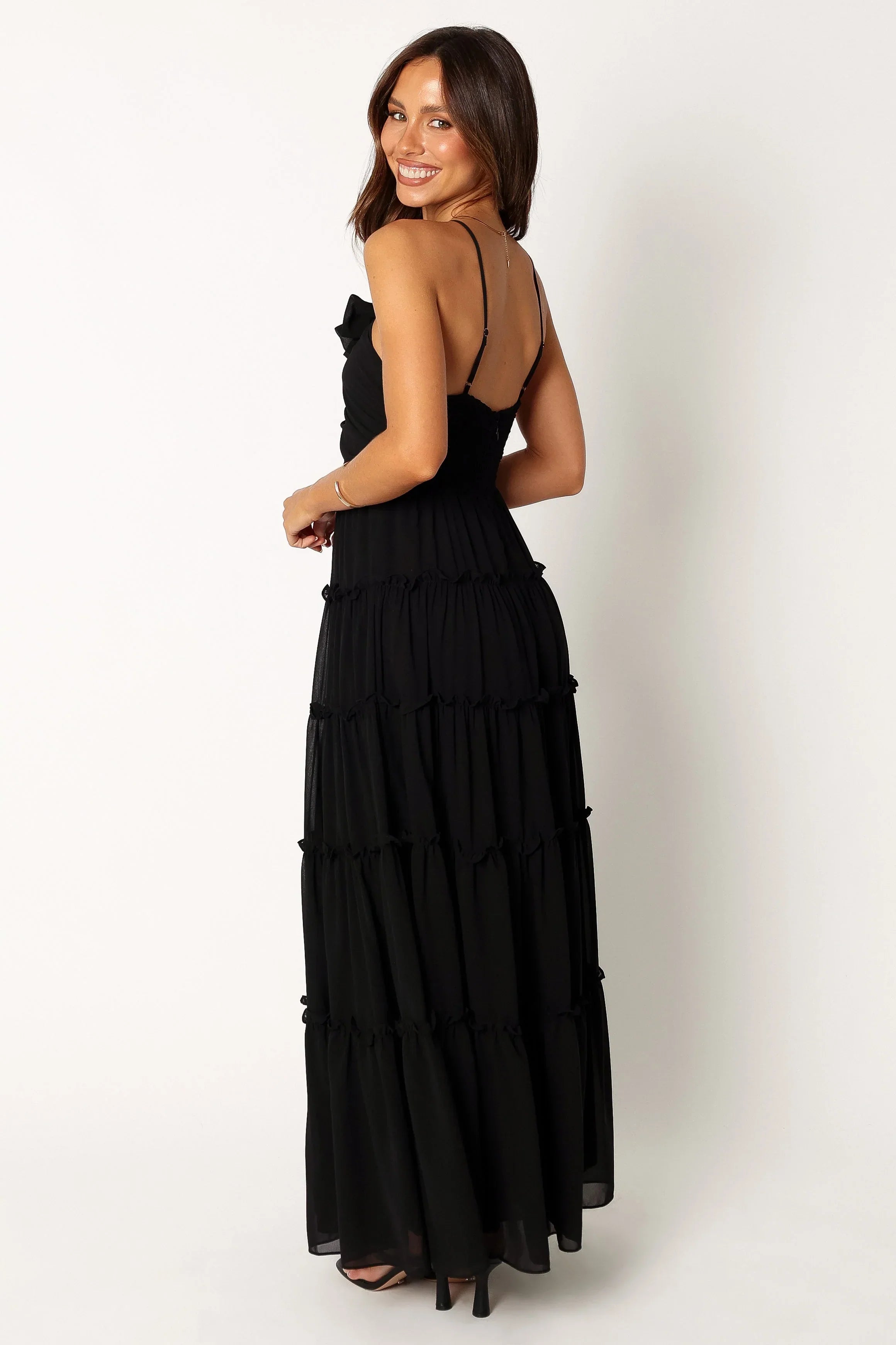 Robe longue Dottie Halterneck - Noire