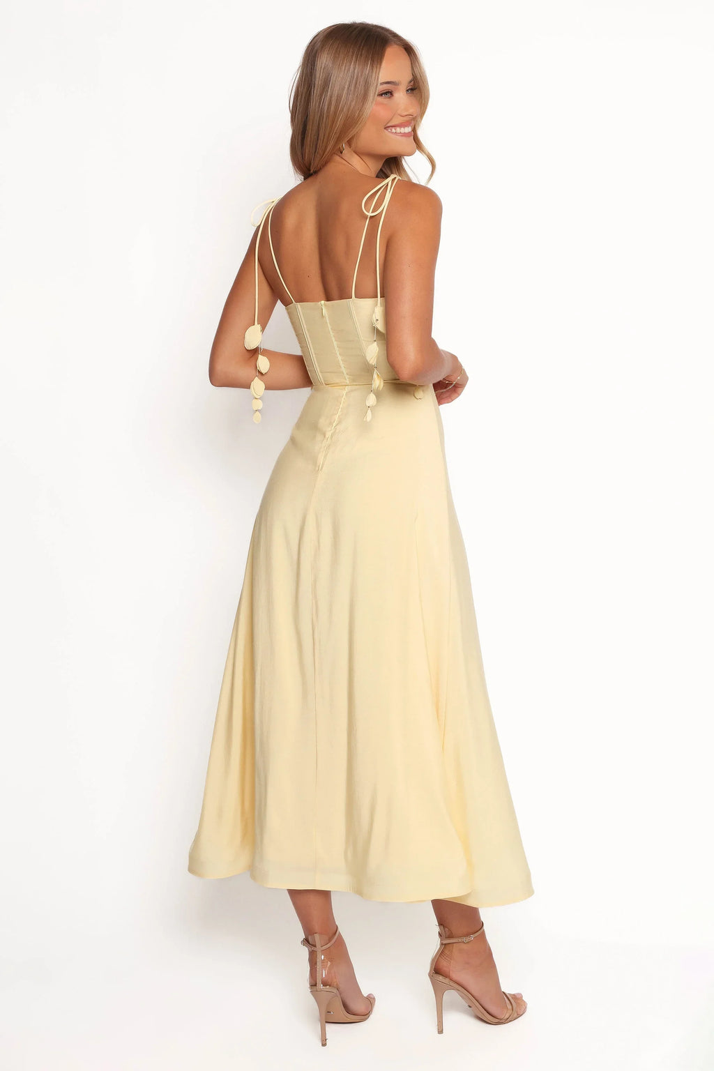 Robe midi Della - Jaune