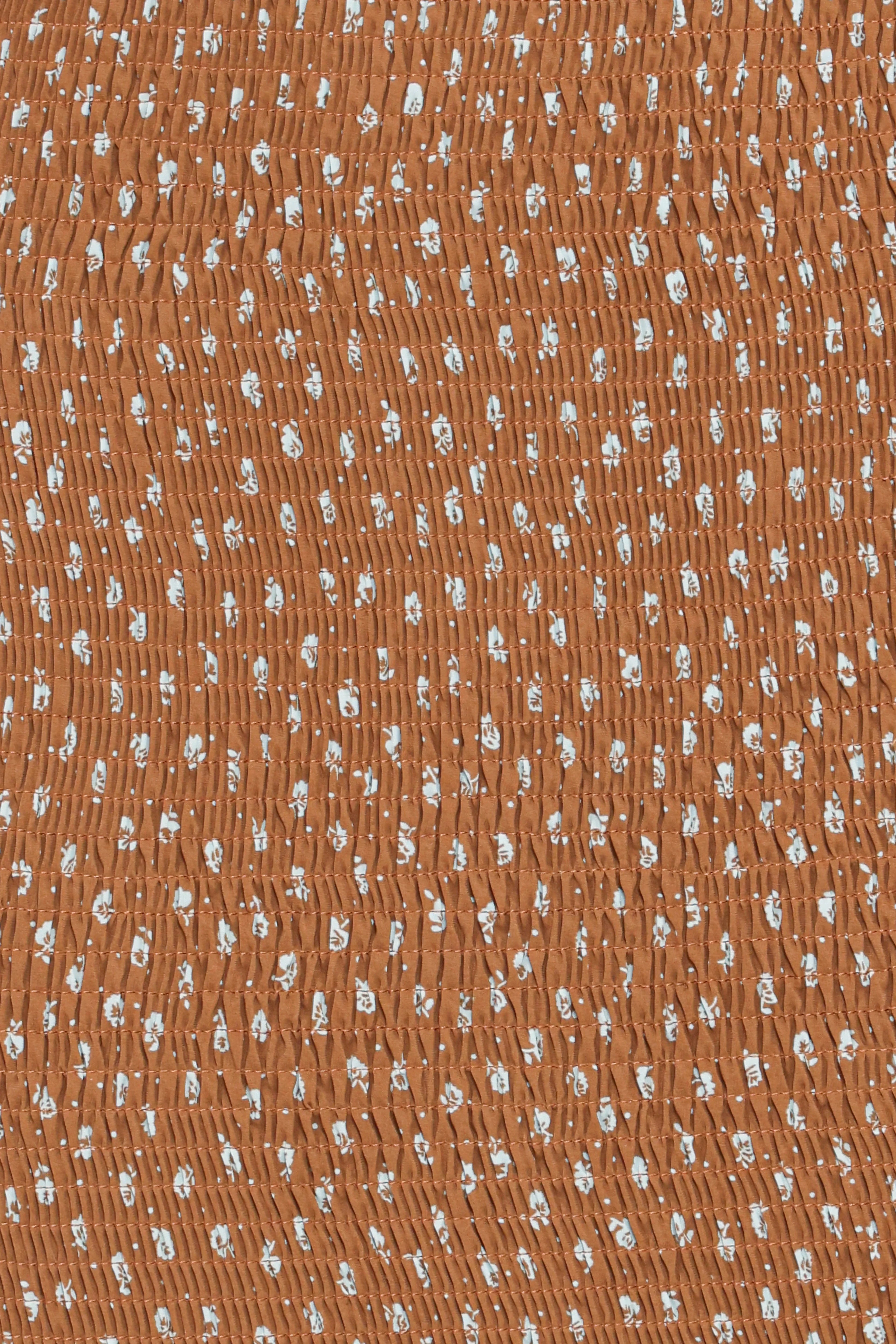 Robe midi Sara - Fleuri marron